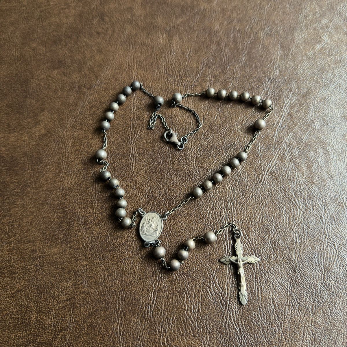 Dolce & Gabbana 925 Silver Cross Rosary Necklace Size ONE SIZE - 5 Thumbnail