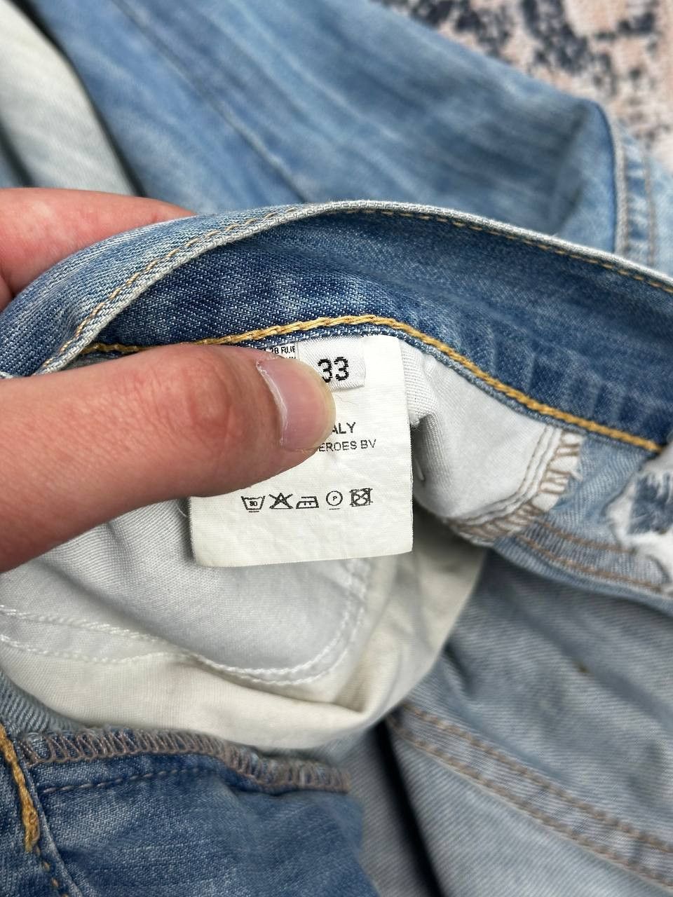 Dirk Bikkembergs Bikkembergs Distressed Vintage Blue Baggy Jeans Size US 33 - 9 Thumbnail