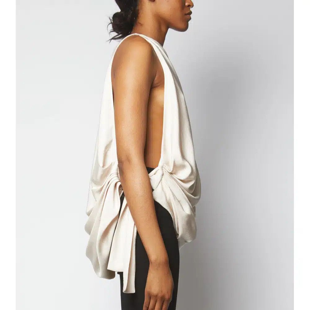 Tom Ford o1sndg0825 TS1813 Blouse in White Size XS / US 0-2 / IT 36-38 - 2 Thumbnail