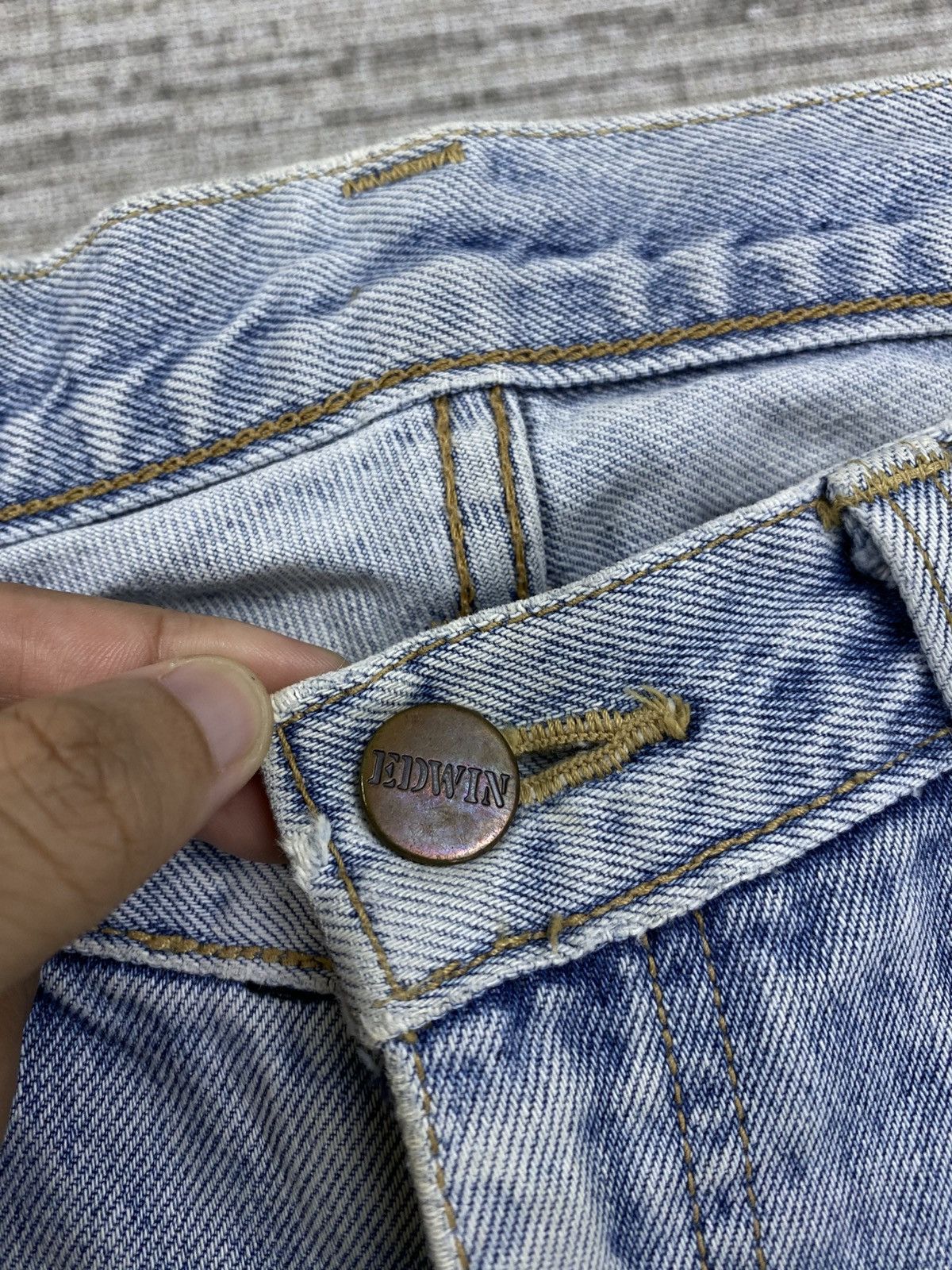 Edwin × Japanese Brand × Vintage Vintage Edwin Light Blue Straight Cut Denim Pants Size US 28 / EU 44 - 7 Thumbnail