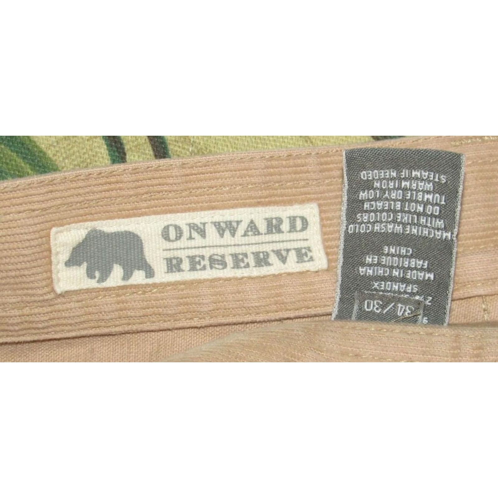 Vintage ONWARD RESERVE Tan Corduroy Chino Pants 34 x 30 Men Shirt? Size US 34 / EU 50 - 5 Thumbnail
