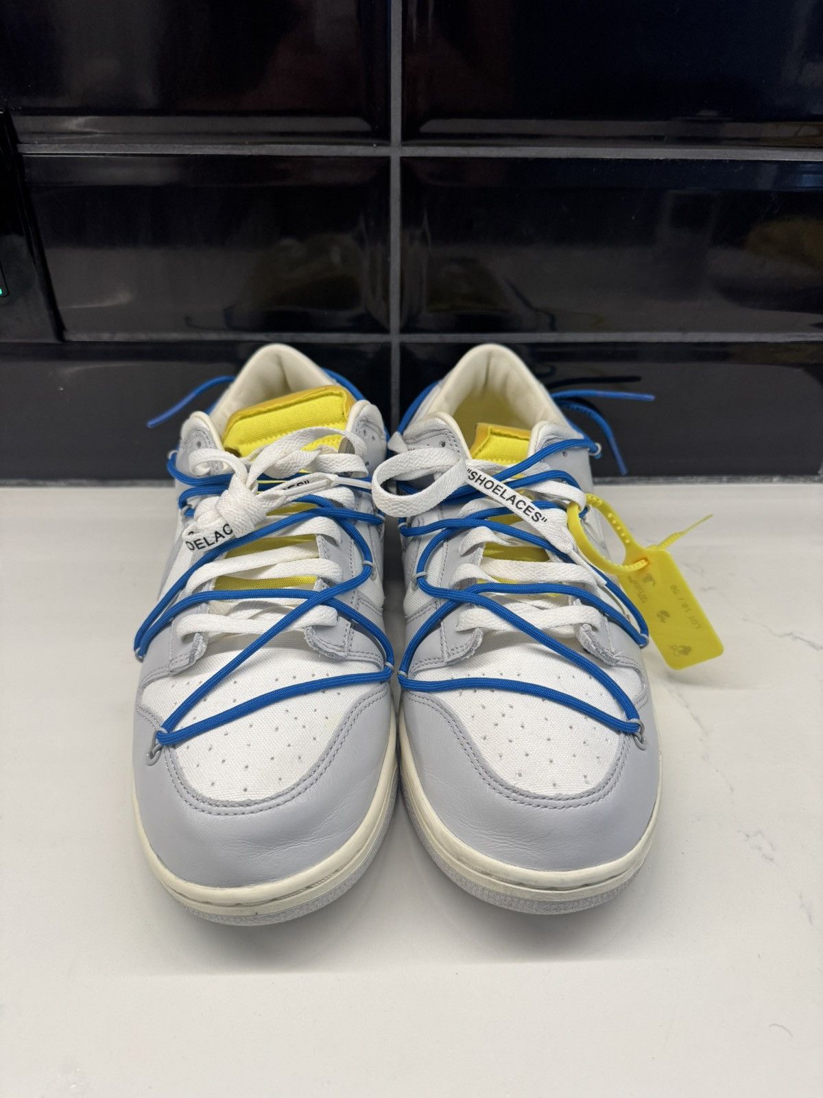 Nike × Off-White Nike x Off-White Dunk Low “Lot 10 of 50” / Blue Lace / US 13 Size US 13 / EU 46 - 17 Thumbnail