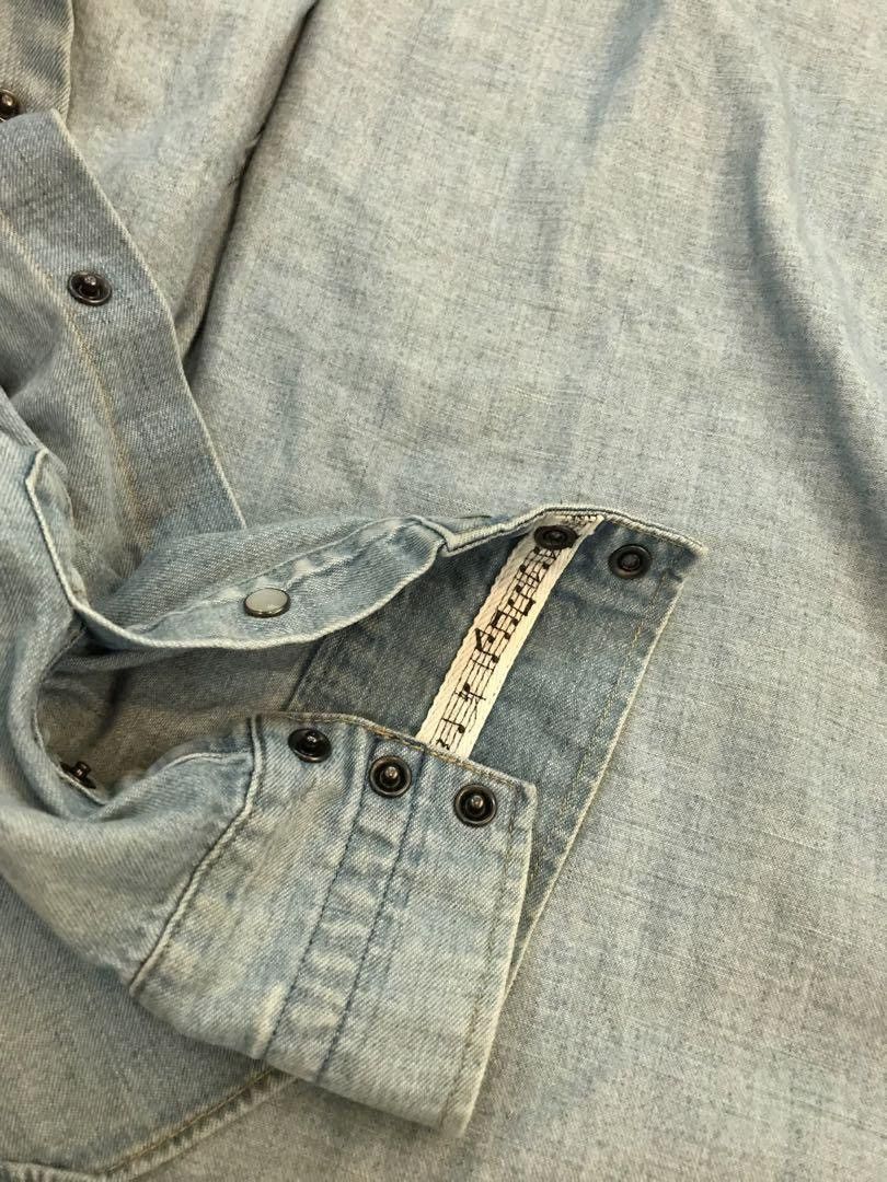 Number (N)ine Hooded Denim Button Up Shirt Size US L / EU 52-54 / 3 - 11 Thumbnail