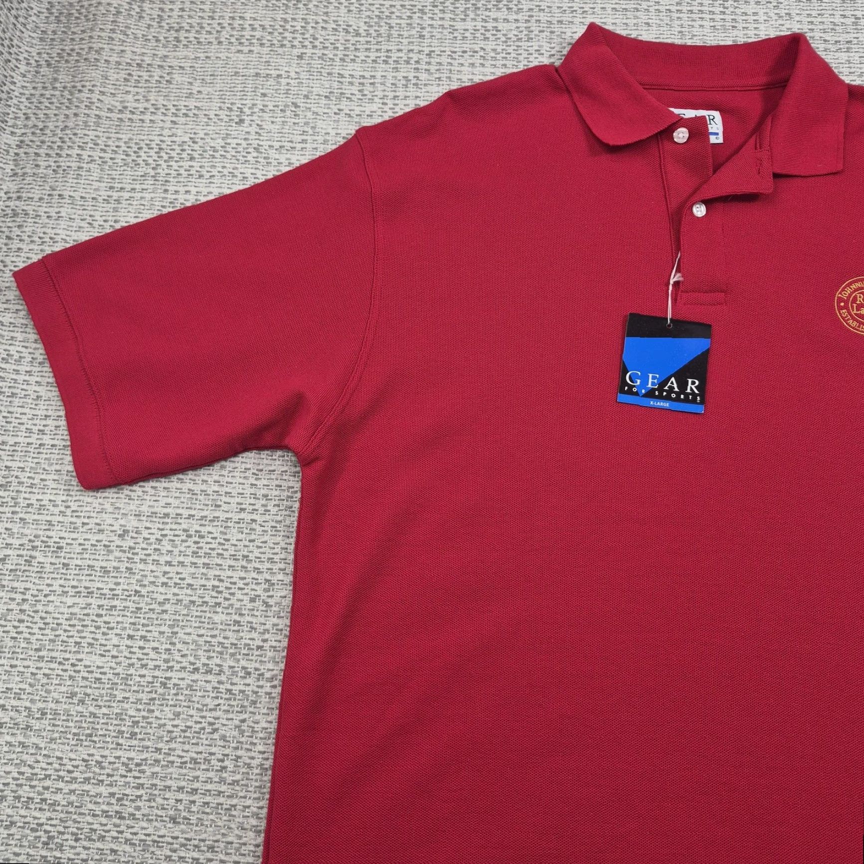 Vintage Gear For Sports Polo Shirt Mens XL Red Johnnie Walker Red Label Pique Knit Shirt Size US XL / EU 56 / 4 - 3 Thumbnail
