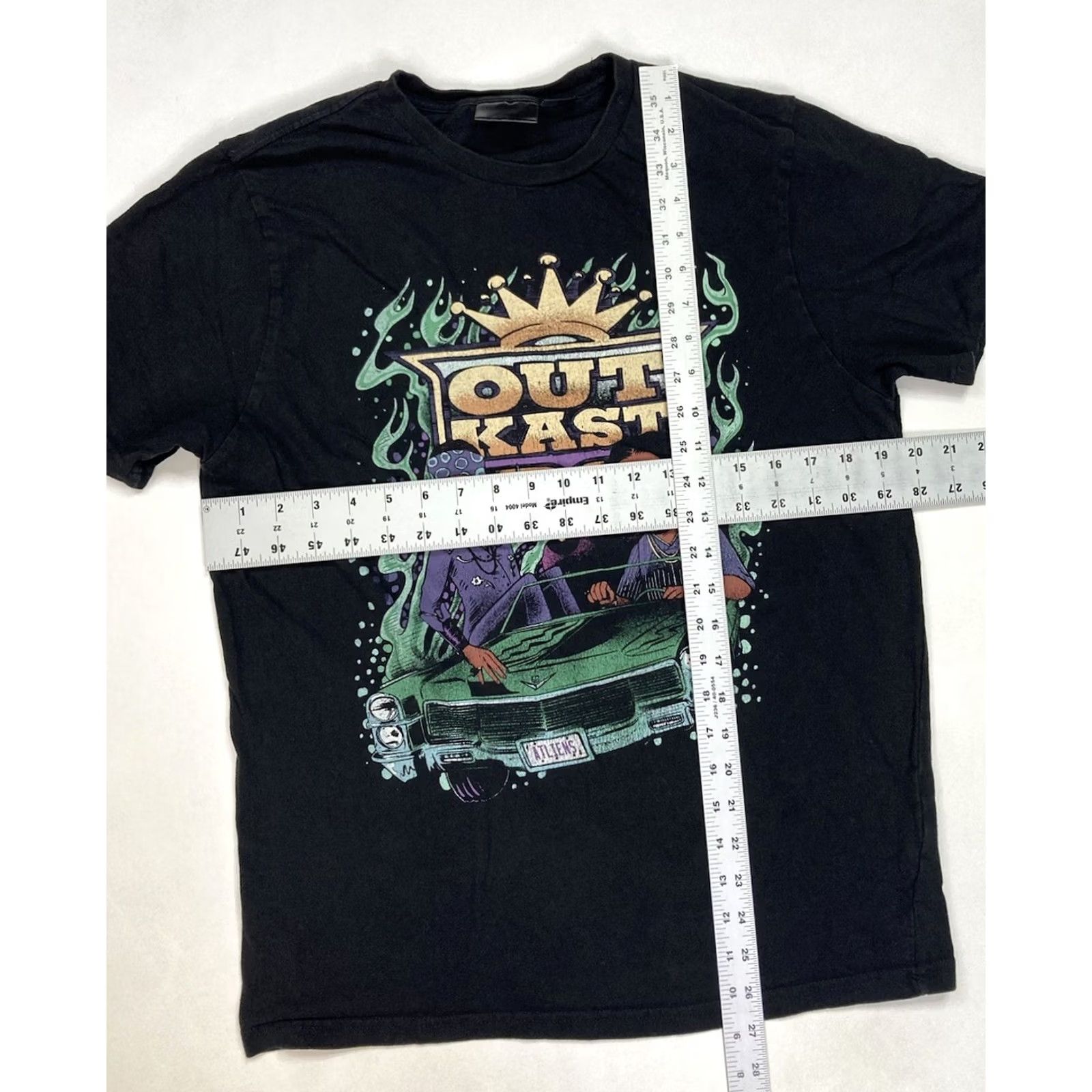 Vintage Outkast T-shirt Women Medium Black Short Sleeve Crew Neck Cotton Graphic Hip Hop Music Shirt Size M / US 6-8 / IT 42-44 - 5 Thumbnail