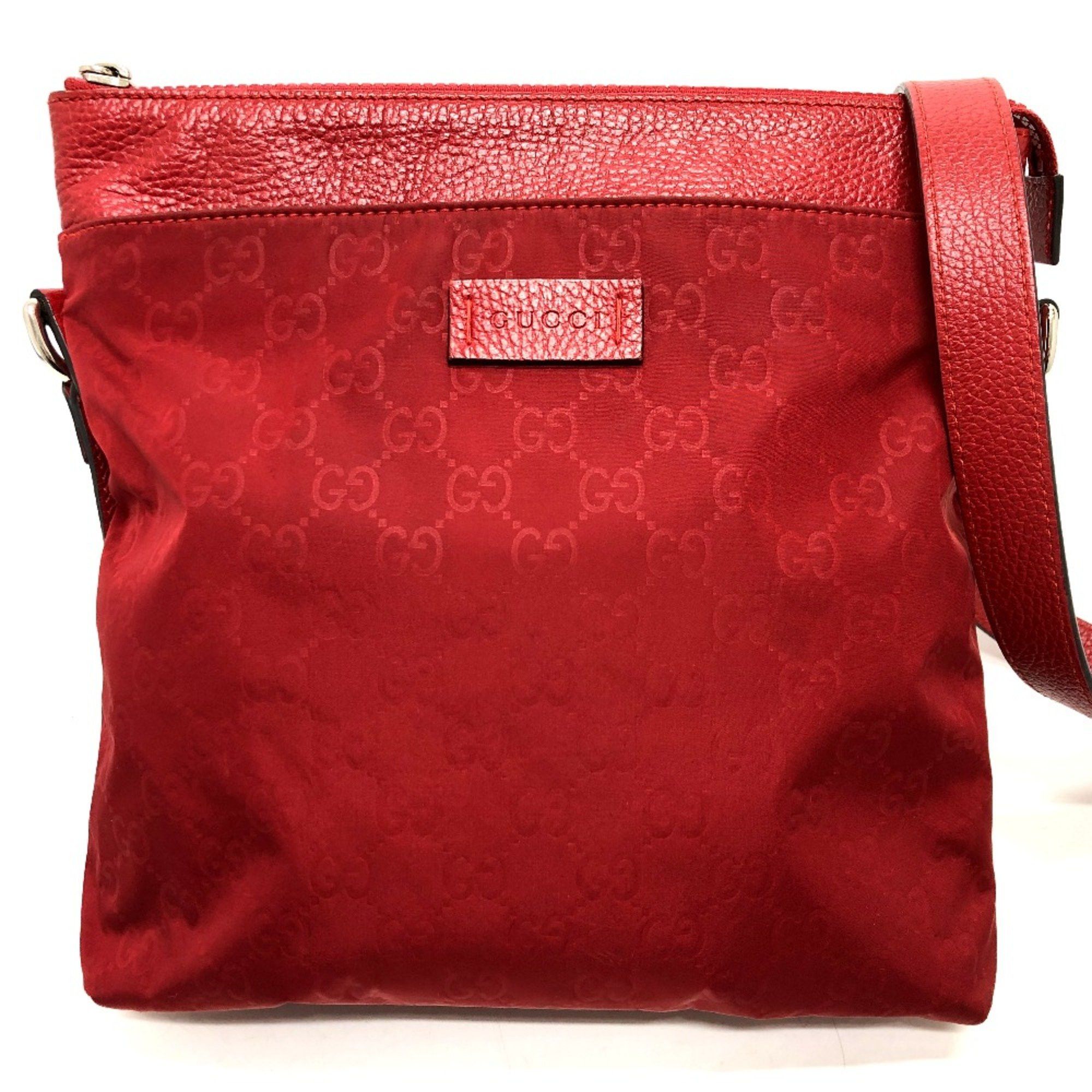 Gucci Gucci 510342 GG Bag Shoulder Bag Red SilverHardware Size ONE SIZE - 1 Thumbnail