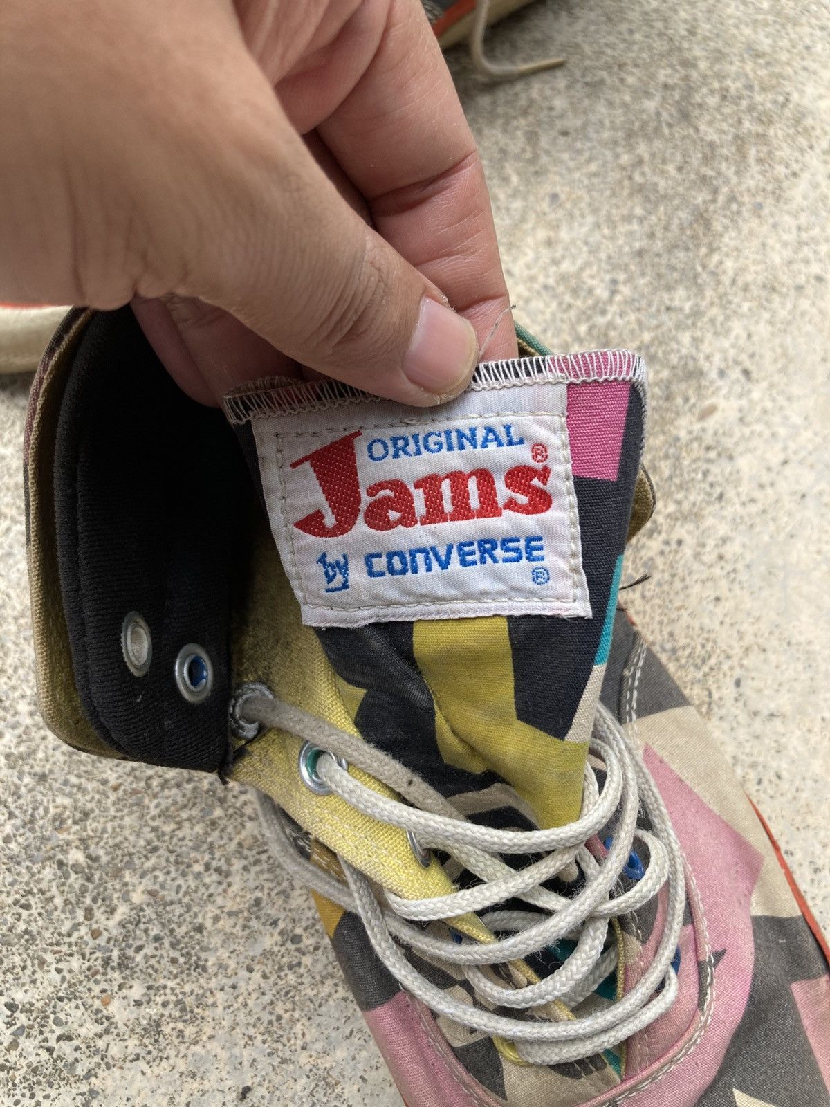Vintage 90s Converse Jams Hi-Top Distressed Sneakers