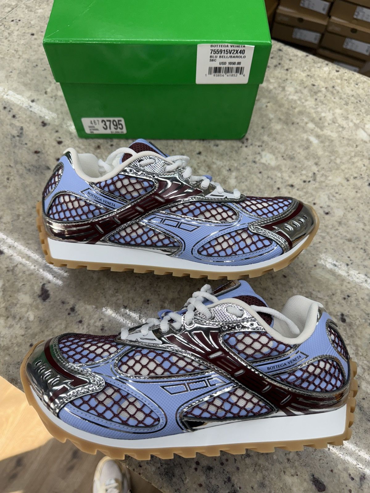 Bottega Veneta Bottega Venetas Blue Sneakers Size US 8 / IT 38 - 1 Thumbnail