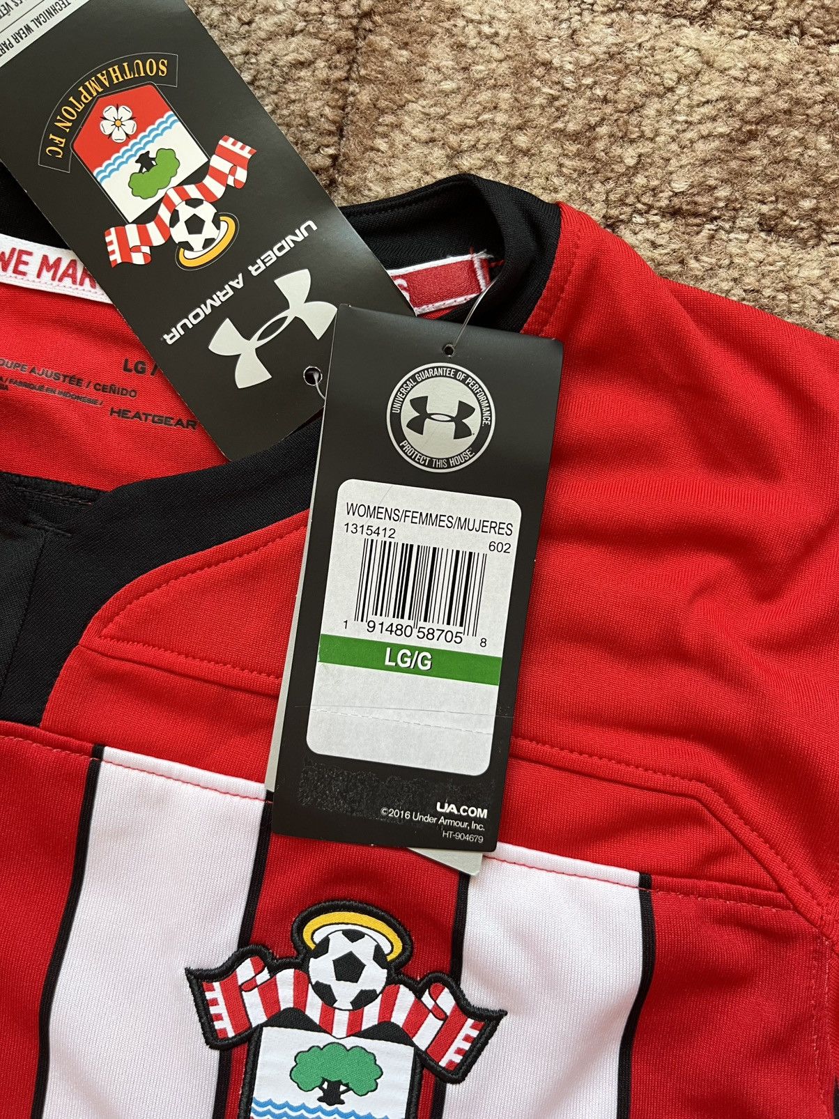 Under Armour Southampton FC 2018 2019 Home Under Armour Football Jersey Size US S / EU 44-46 / 1 - 4 Thumbnail