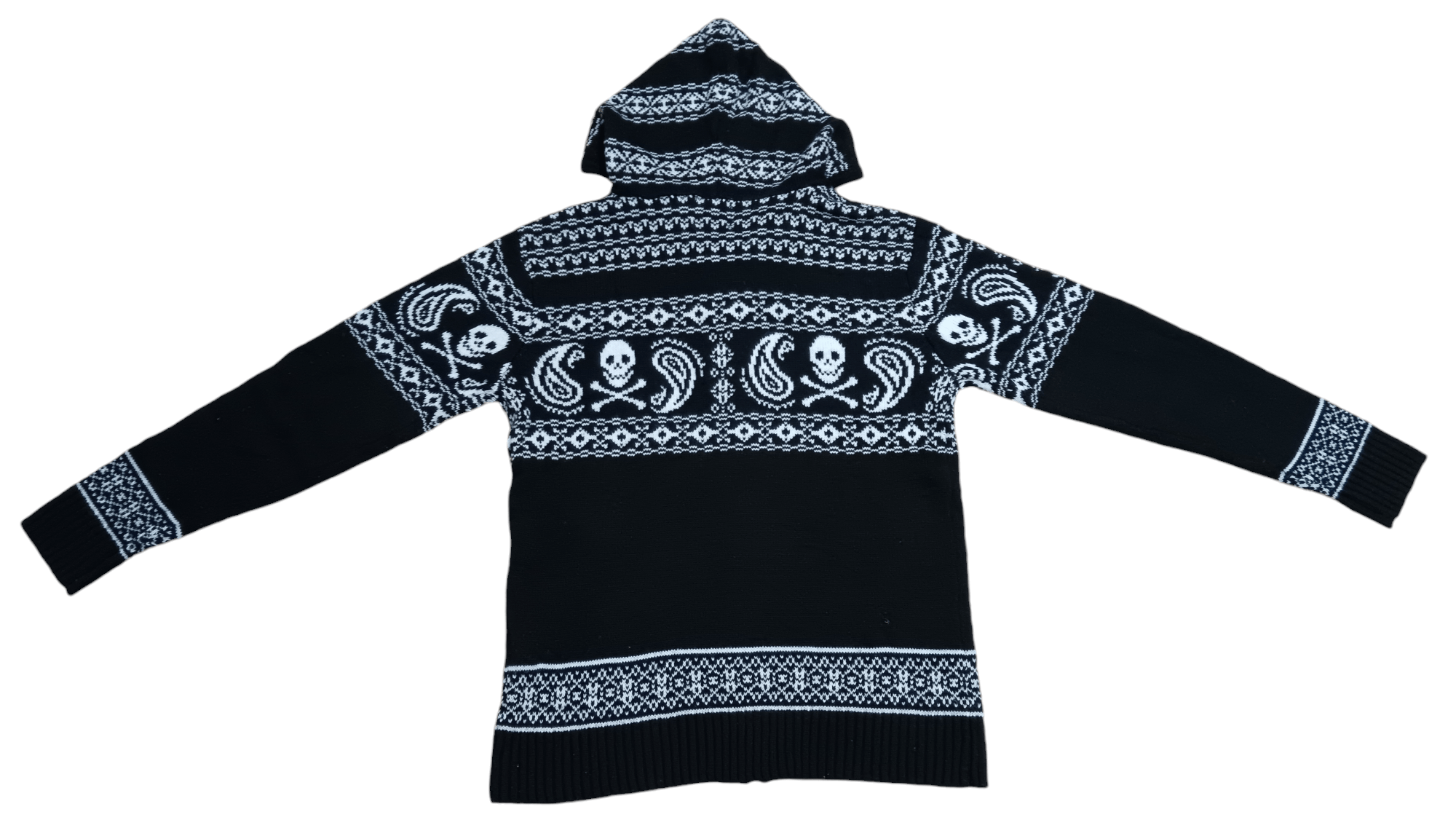 Japanese Brand GENERATE NATIVE EMOPUNK SKULL PAISLEE KNITWEAR SWEATER Size US L / EU 52-54 / 3 - 4 Thumbnail