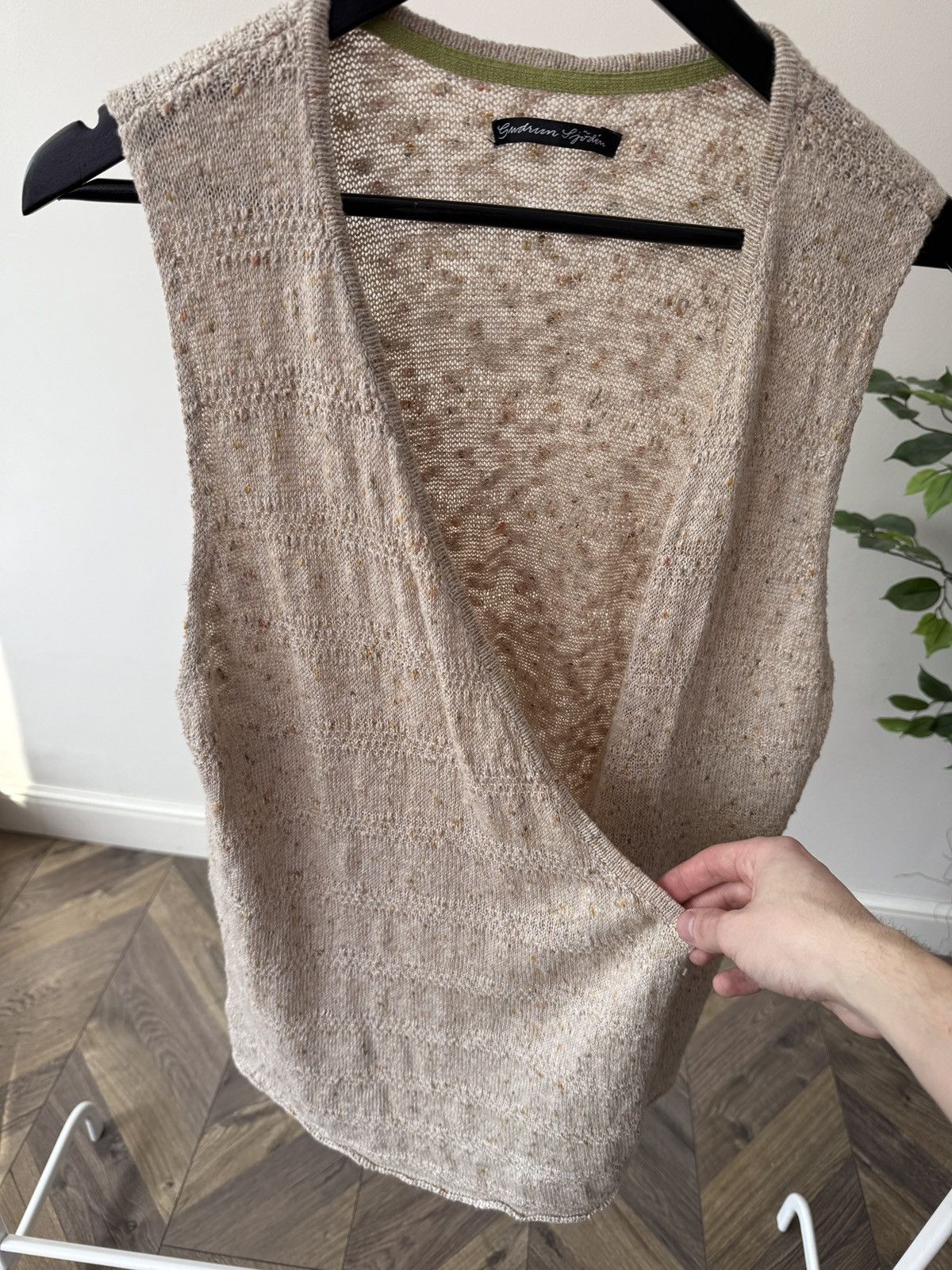 Gudrun Sjoden Vintage Gudrun Sjoden Womens Knit Vest Cardigan Wool Blend Size L / US 10 / IT 46 - 5 Thumbnail