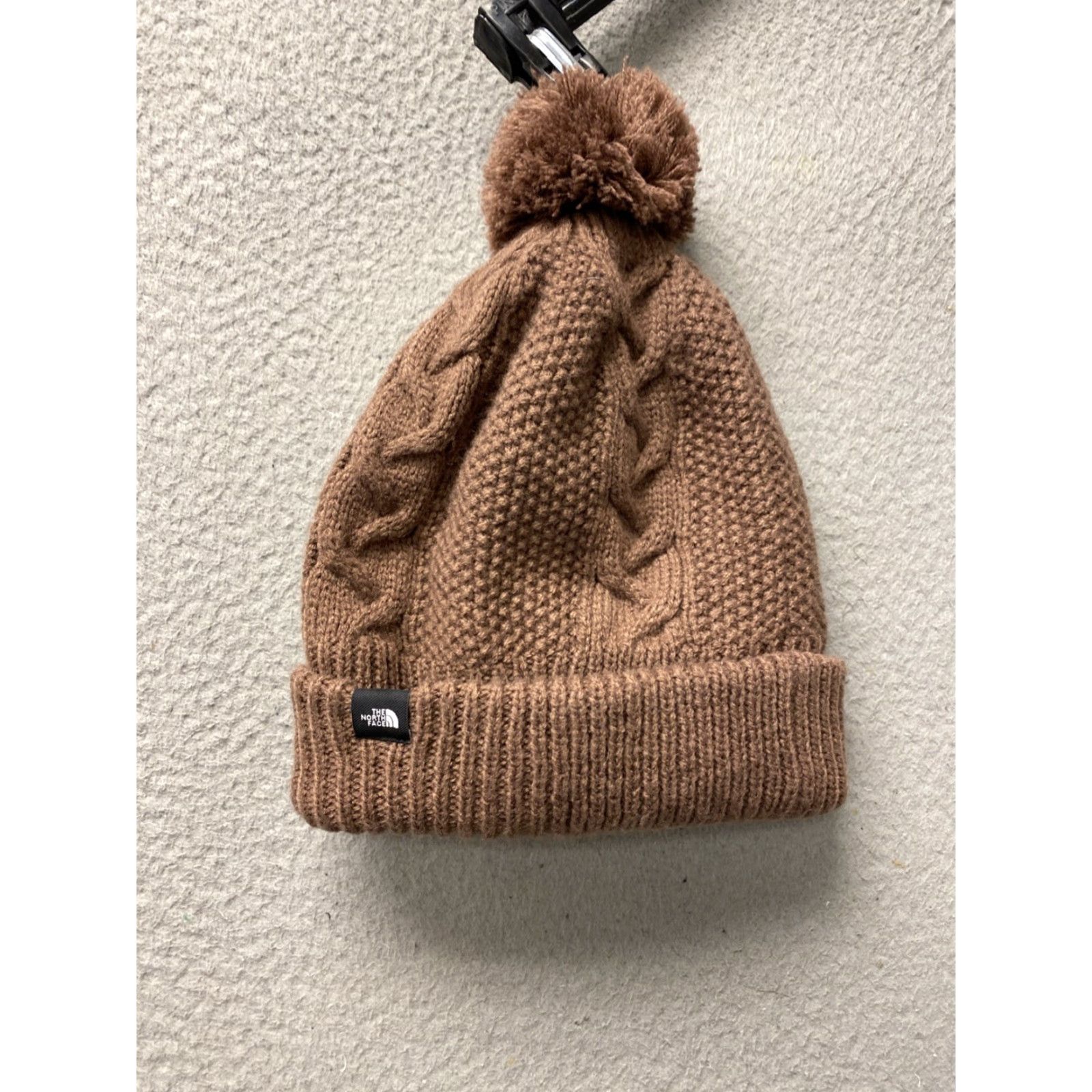 The North Face VINTAGE The North Face Beanie Womens One Size Browns Acrylic Fur Pom Hat Cap Winter Size ONE SIZE - 2 Thumbnail