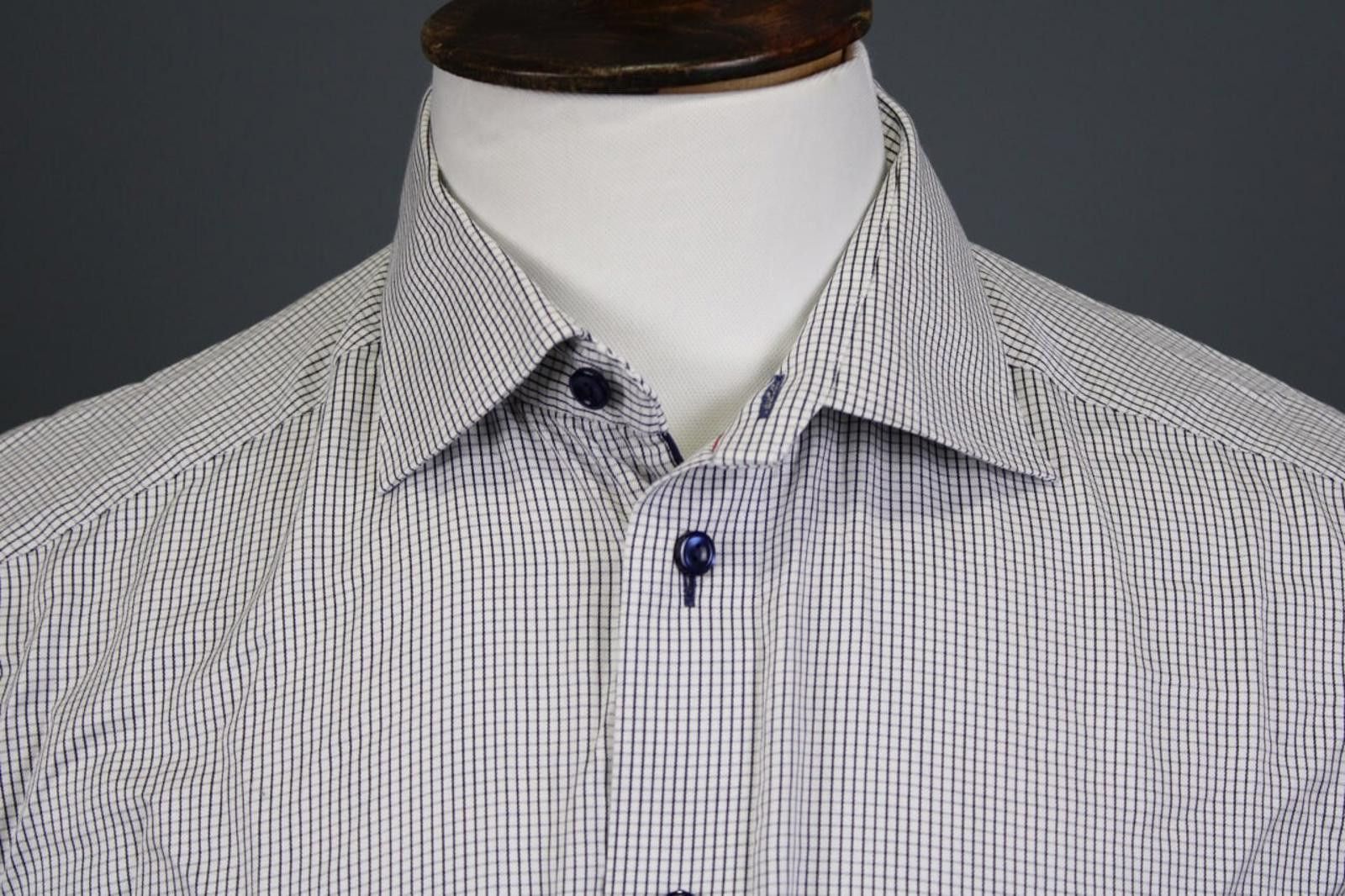 Eton Eton Contemporary Fit Check Button Down Shirt Size 41 / 16 Size US M / EU 48-50 / 2 - 2 Thumbnail