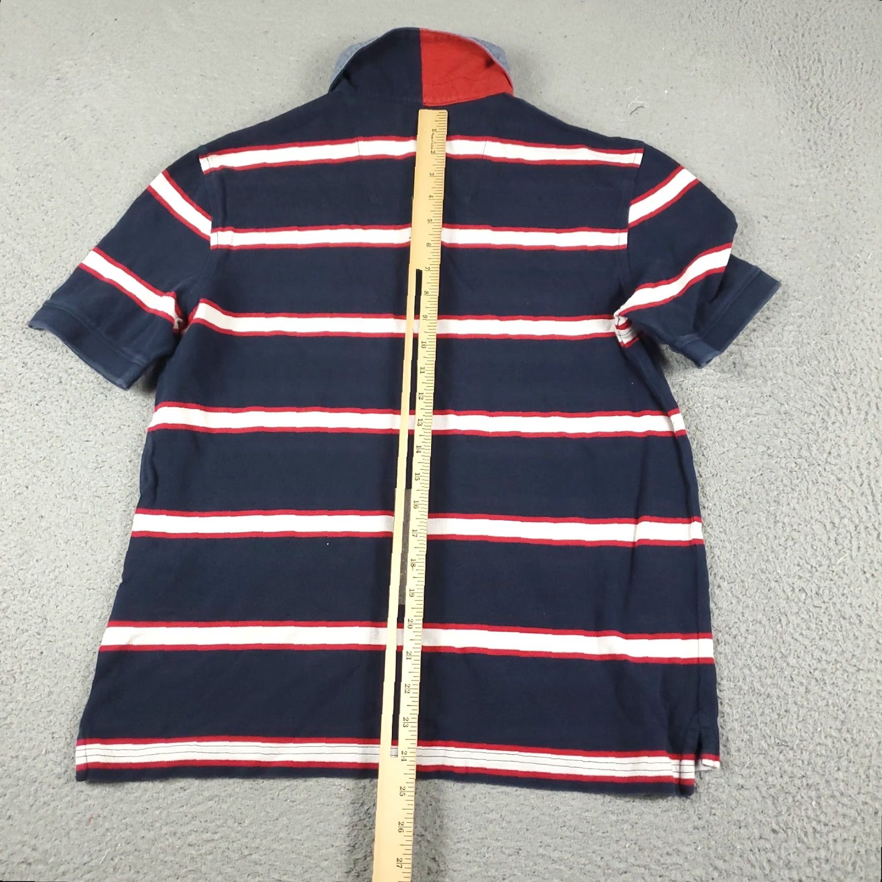 Nautica Nautica Polo Shirt Mens Small Blue Striped Casual Short Sleeve Regular Fit Size US S / EU 44-46 / 1 - 4 Thumbnail