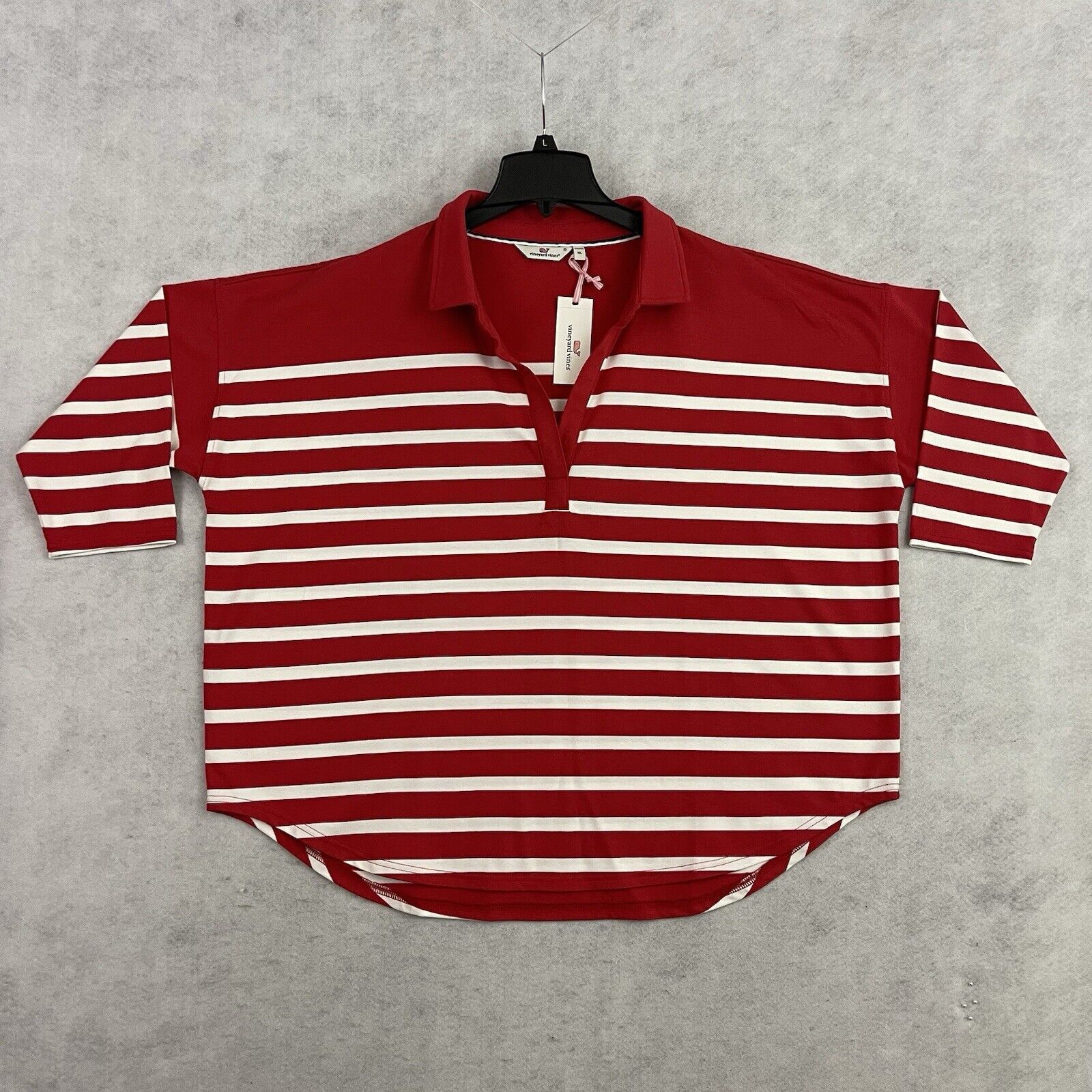 Vineyard Vines Vineyard Vines Shirt Womens XL Red Striped Casual Knit Size XL / US 12-14 / IT 48-50 - 6 Thumbnail