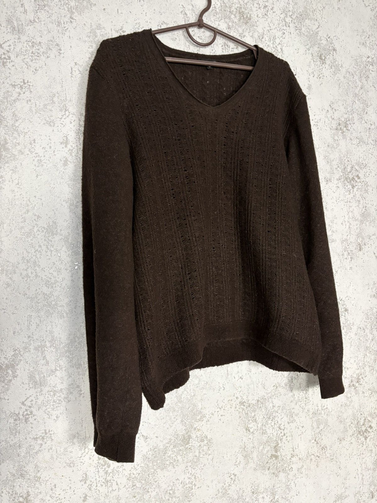 Ann Demeulemeester Ann Demeulemeester Open Knit Sheer Wool Sweater Avant Garde Size M / US 6-8 / IT 42-44 - 2 Thumbnail