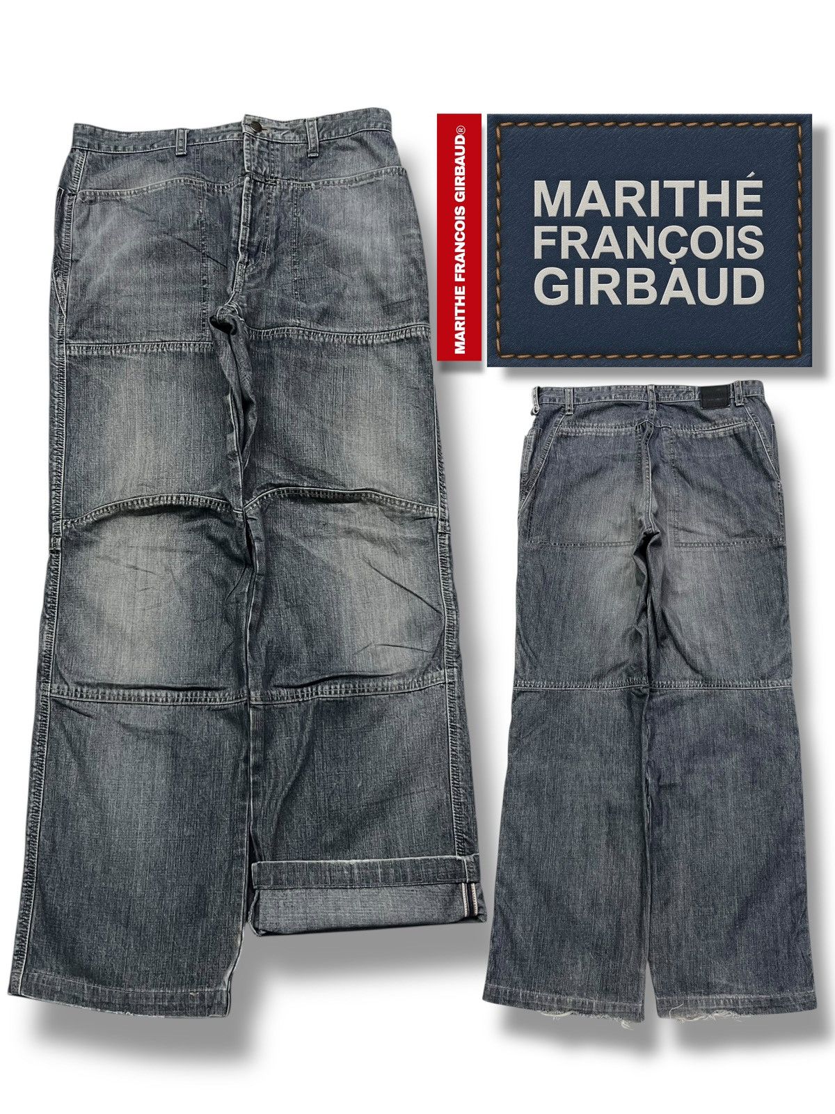 Marithe + Francois Girbaud Vintage 90s Marithé + François Girbaud MFG Jeans Size US 32 / EU 48 - 1 Thumbnail