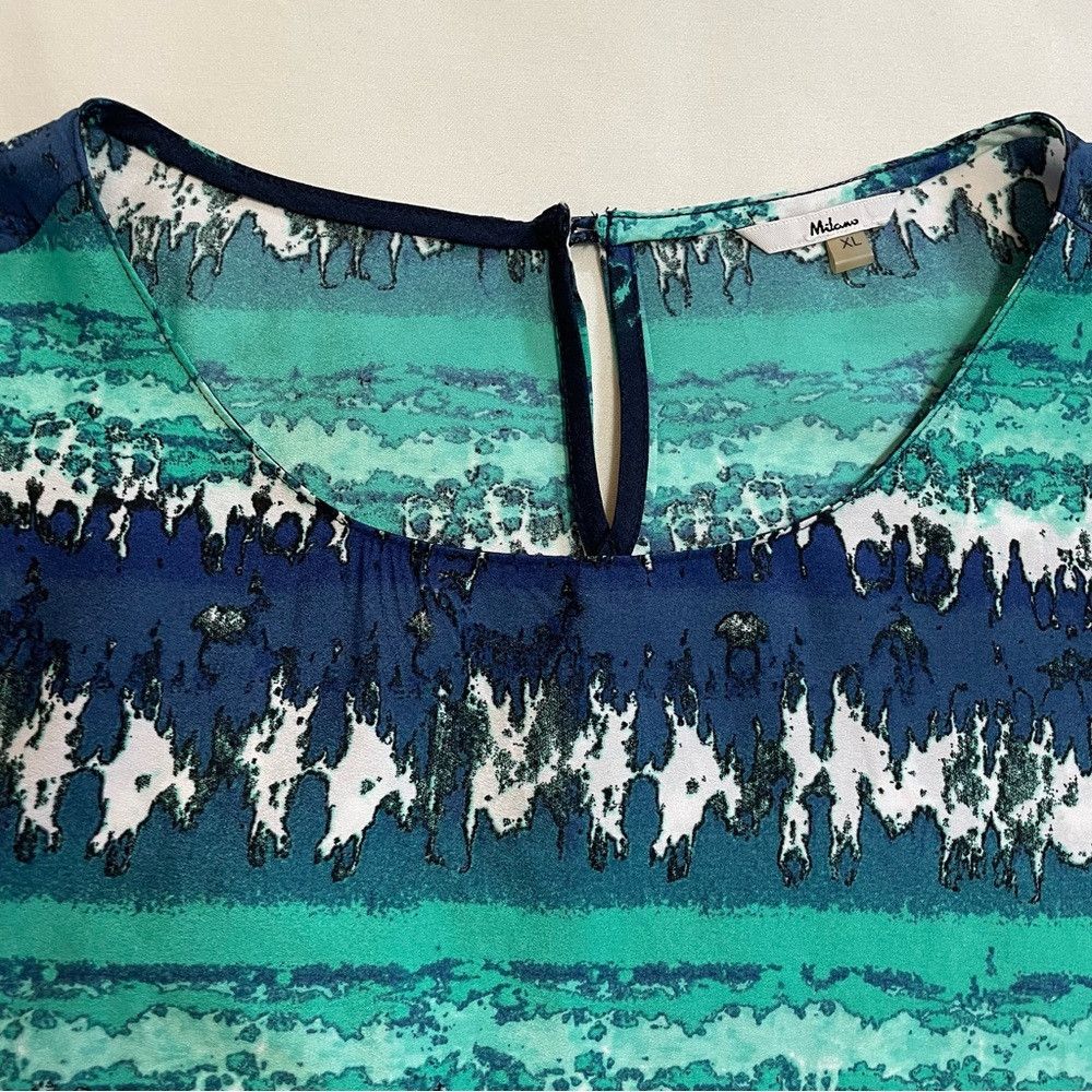Other Milano Long Sleeve Blue Green Blouse Size XL Size XL / US 12-14 / IT 48-50 - 9 Thumbnail
