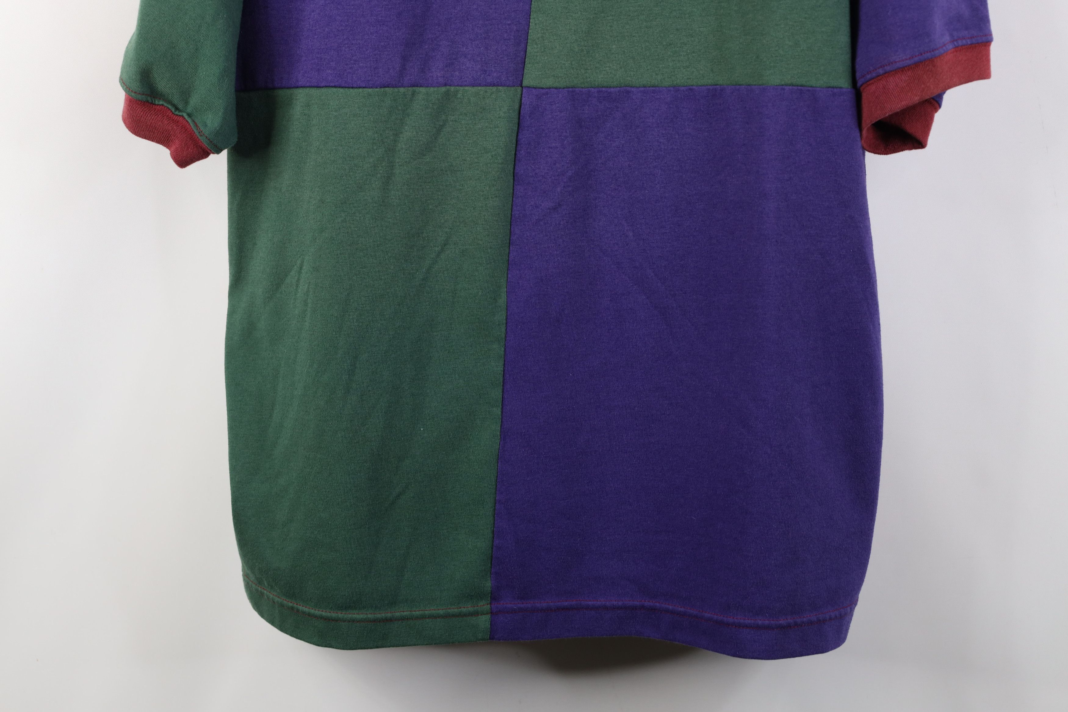 Vintage Vintage 90s Streetwear Block Short Sleeve Ringer T-Shirt Size US XL / EU 56 / 4 - 3 Thumbnail
