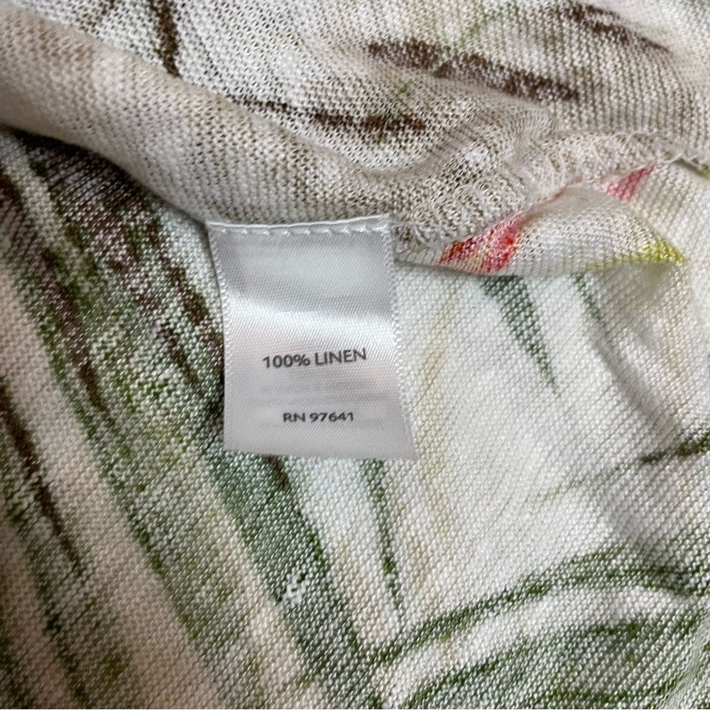J. Jill J. Jill Love Linen Beige Floral Top Size XS Petite Size XS / US 0-2 / IT 36-38 - 7 Thumbnail