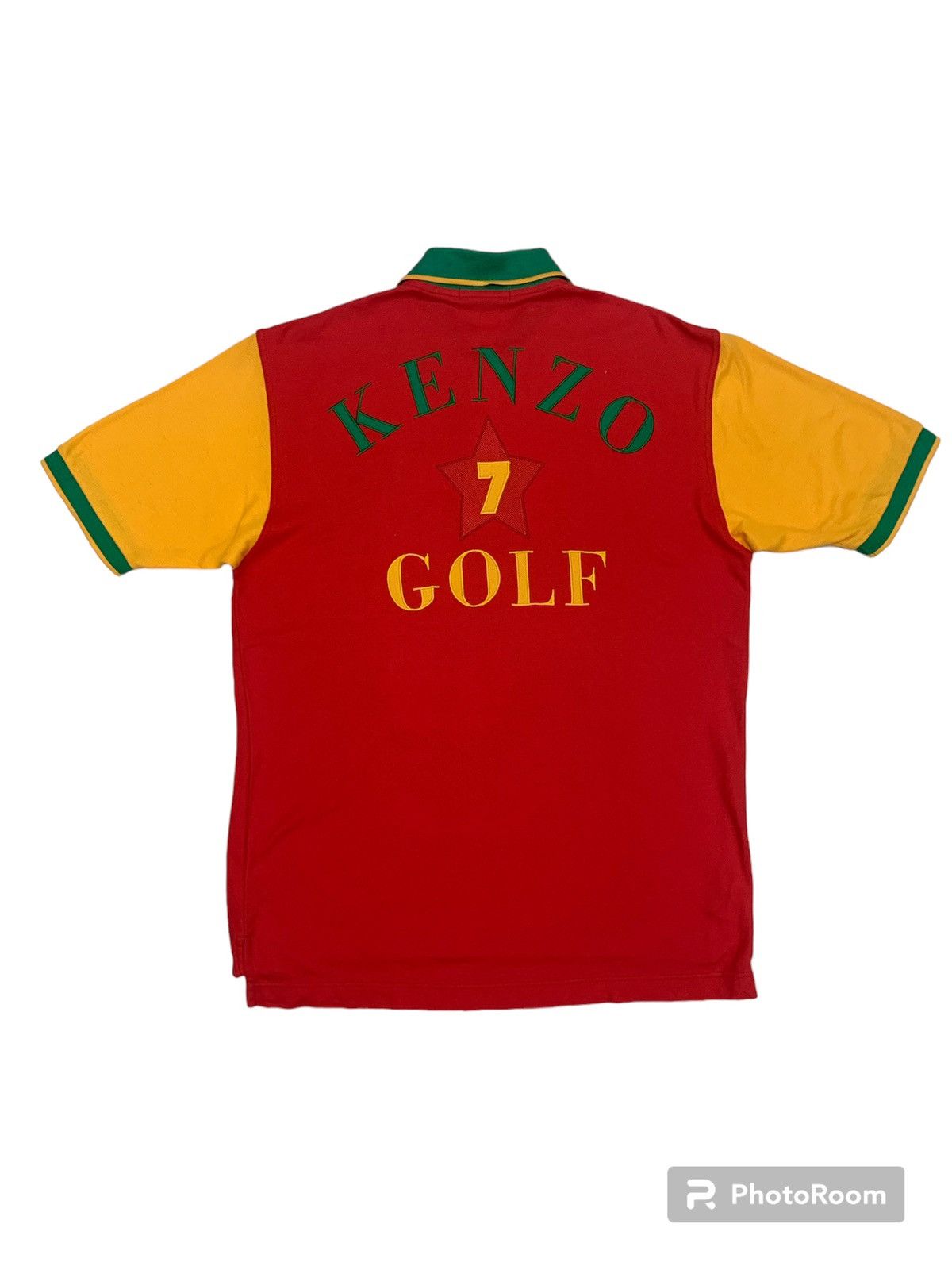 Kenzo Rare !!! Kenzo Golf polo shirt big logo mix colour Size US L / EU 52-54 / 3 - 1 Thumbnail