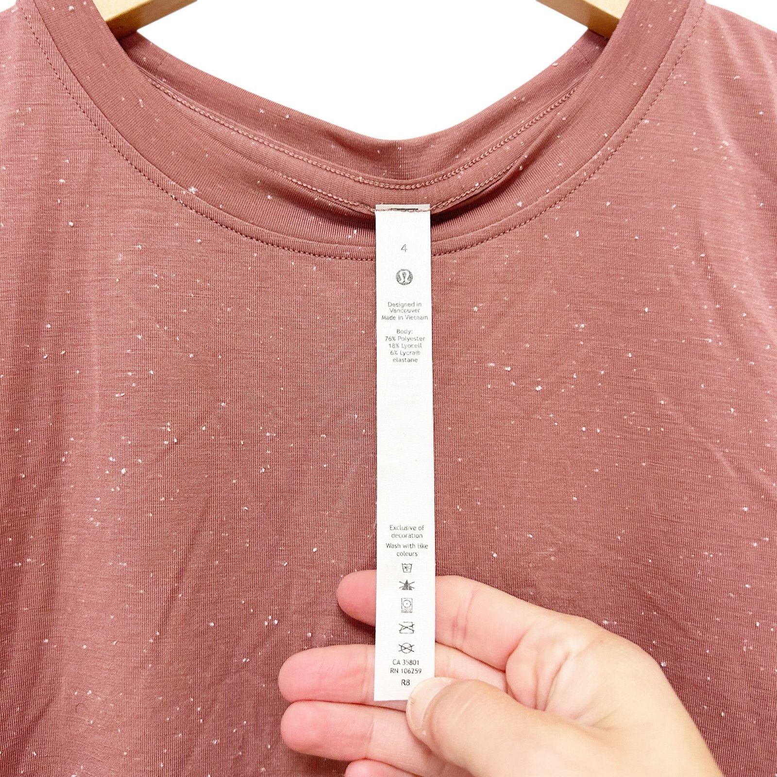 Lululemon Lululemon Speckled Mauve Short Sleeve T Shirt Sz 4 Size S / US 4 / IT 40 - 2 Thumbnail