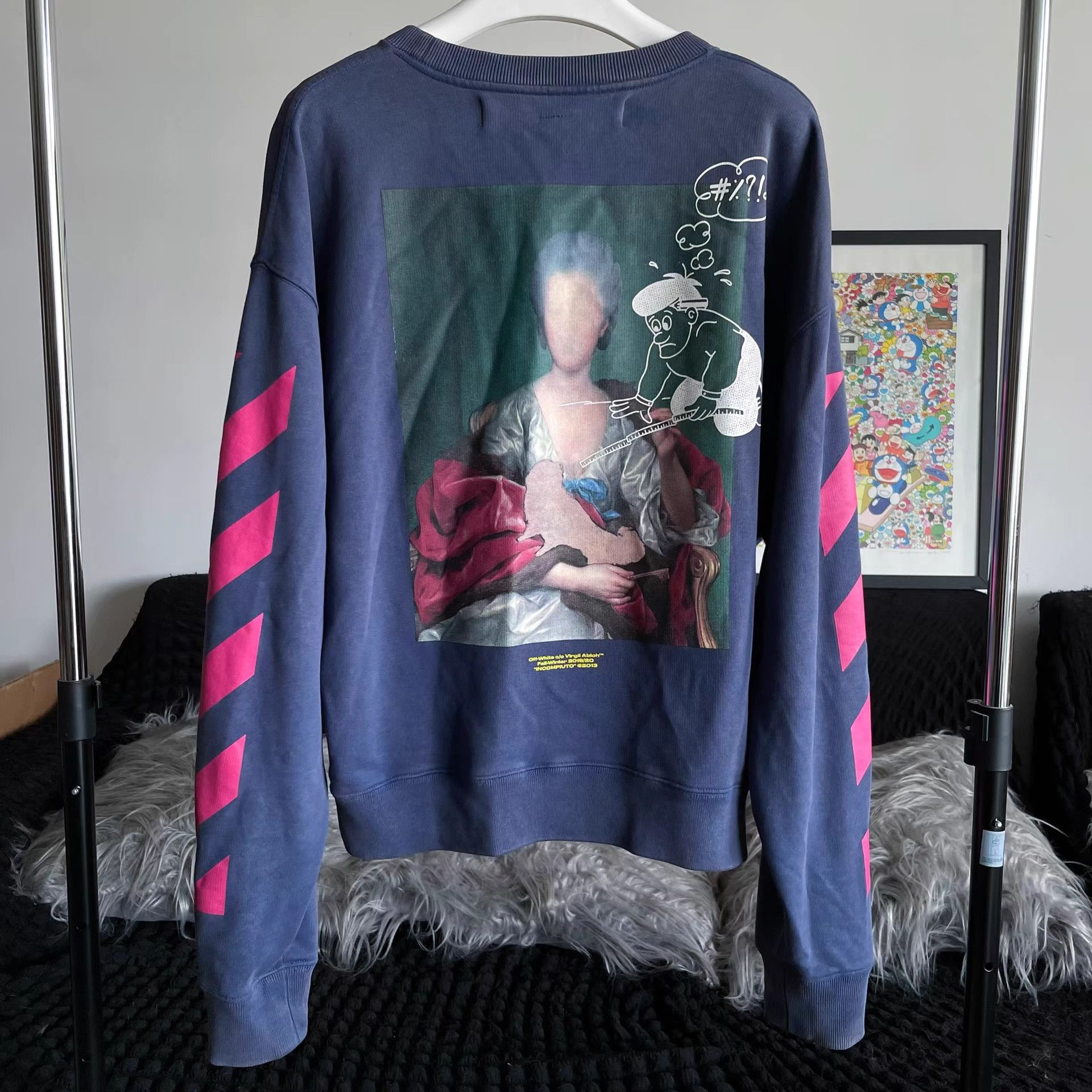 Off-White Off-White White Pink Logo Sweatshirt Size M / US 6-8 / IT 42-44 - 2 Thumbnail