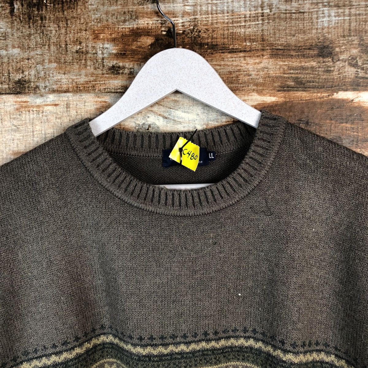Vintage DL Apoy Green Knitwear #C480 Size US XL / EU 56 / 4 - 4 Thumbnail