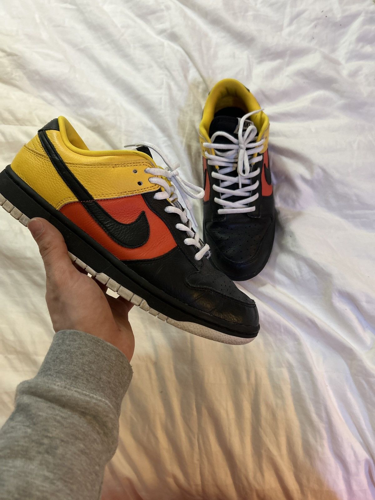 image of Nike Dunk Low “By You” Black/orange/yellow Shoes, Men's (Size 9)