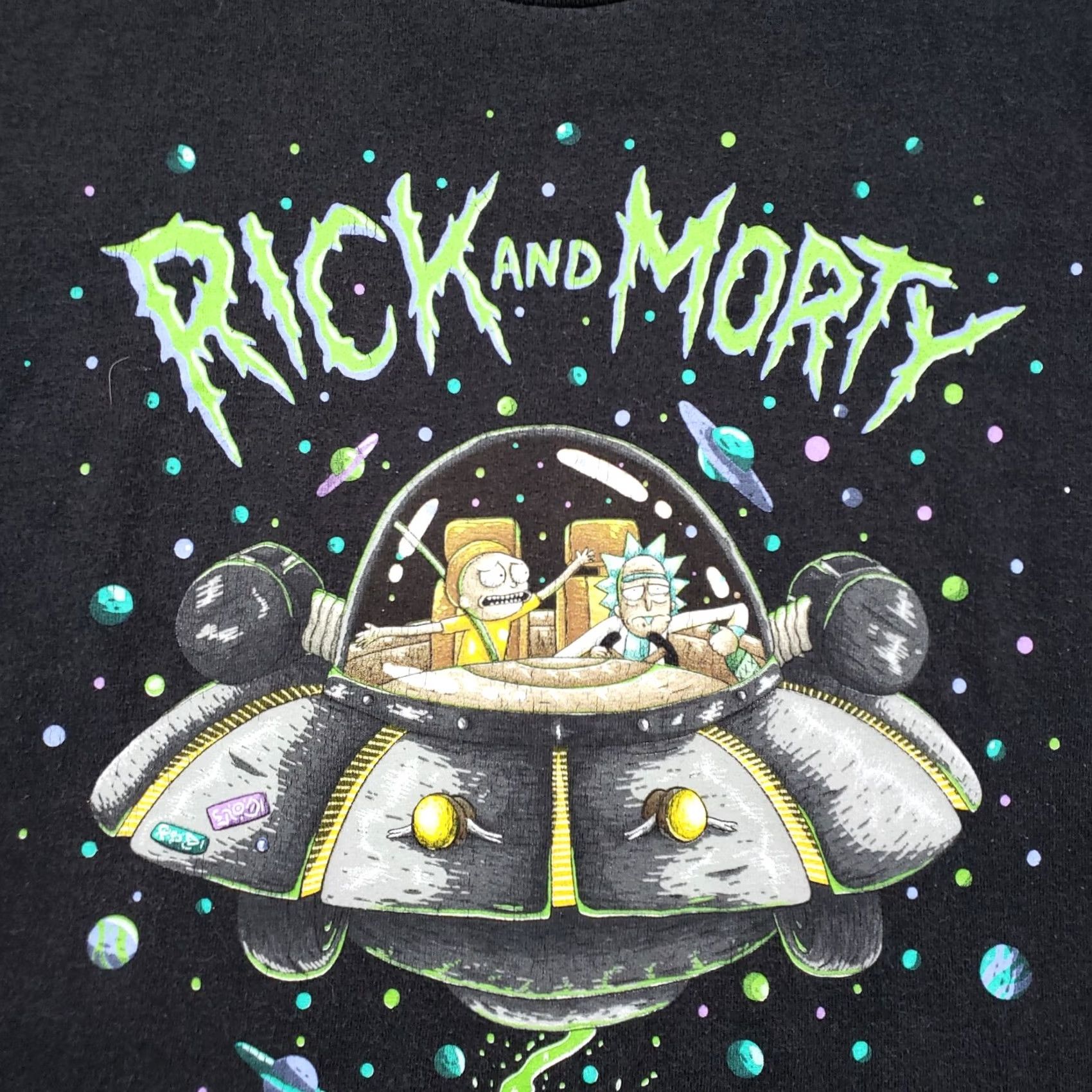 Vintage Rick And Morty T Shirt Mens M Black Crew Neck Short Sleeve UFO Size US M / EU 48-50 / 2 - 4 Thumbnail