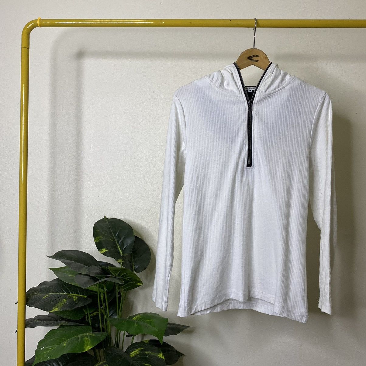 If Six Was Nine × Japanese Brand × semanticdesign Semantic Design Half Zipper Double Chest With Hoodie L/S Tee Size US M / EU 48-50 / 2 - 1 Thumbnail