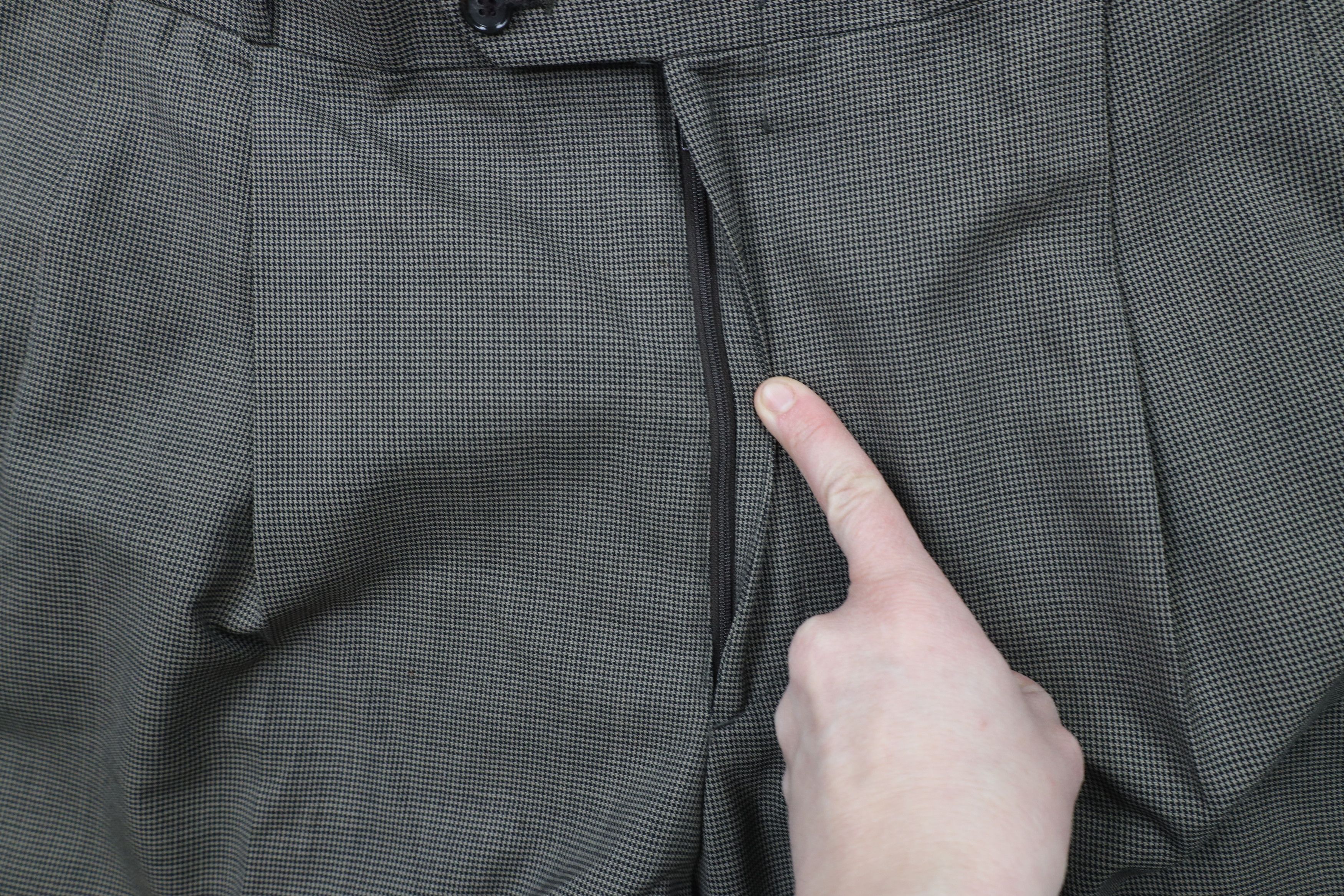 Vintage Vintage 90s Streetwear Wool Houndstooth Wide Leg Chino Pants Size US 38 / EU 54 - 8 Thumbnail