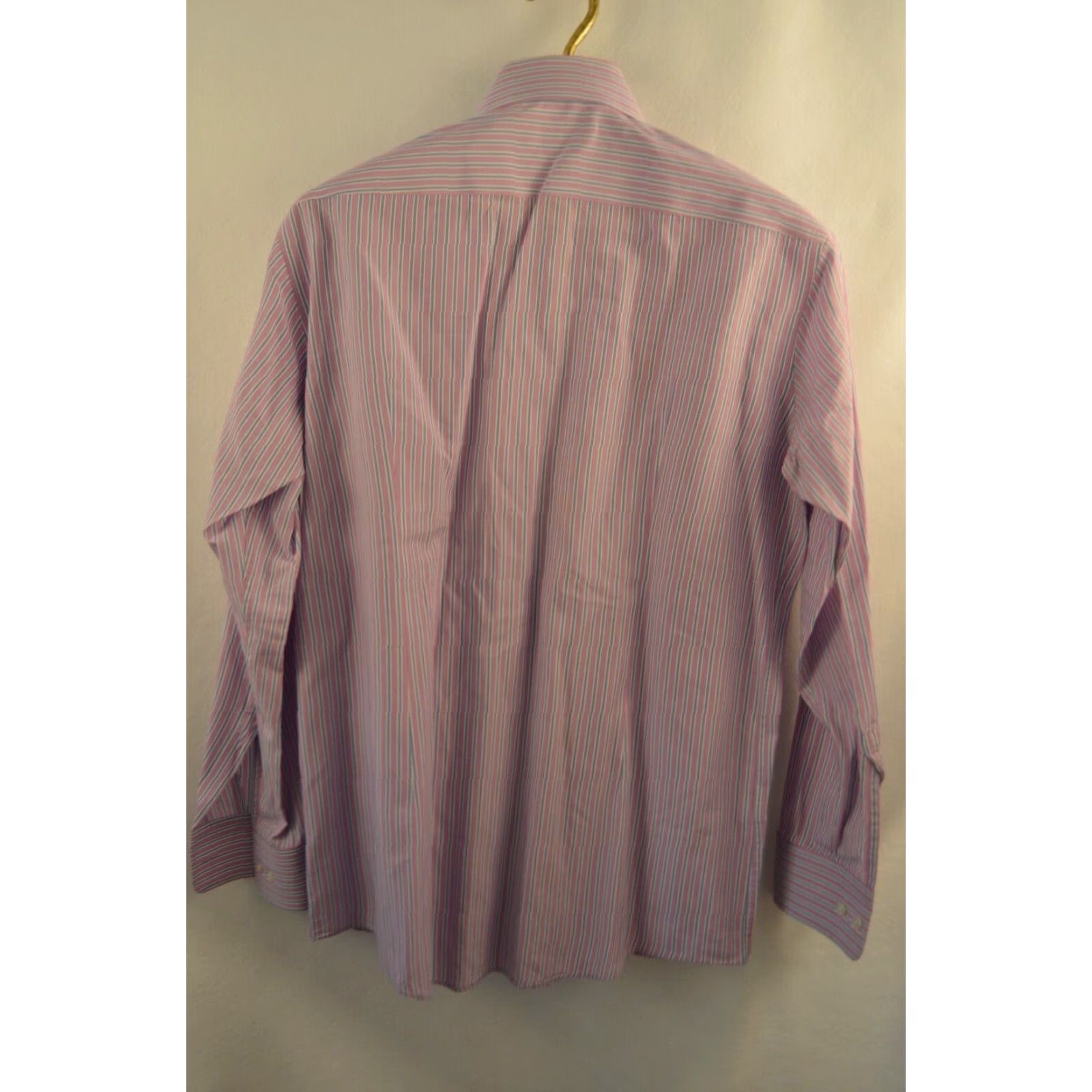 Hugo Boss HUGO BOSS Shirt Men’s 15.5 Button-Up Pink Stripe Long Sleeve Cotton Button-Up Classic Regular 15.5 Pink Stripe Mens Shirt Size US L / EU 52-54 / 3 - 2 Thumbnail