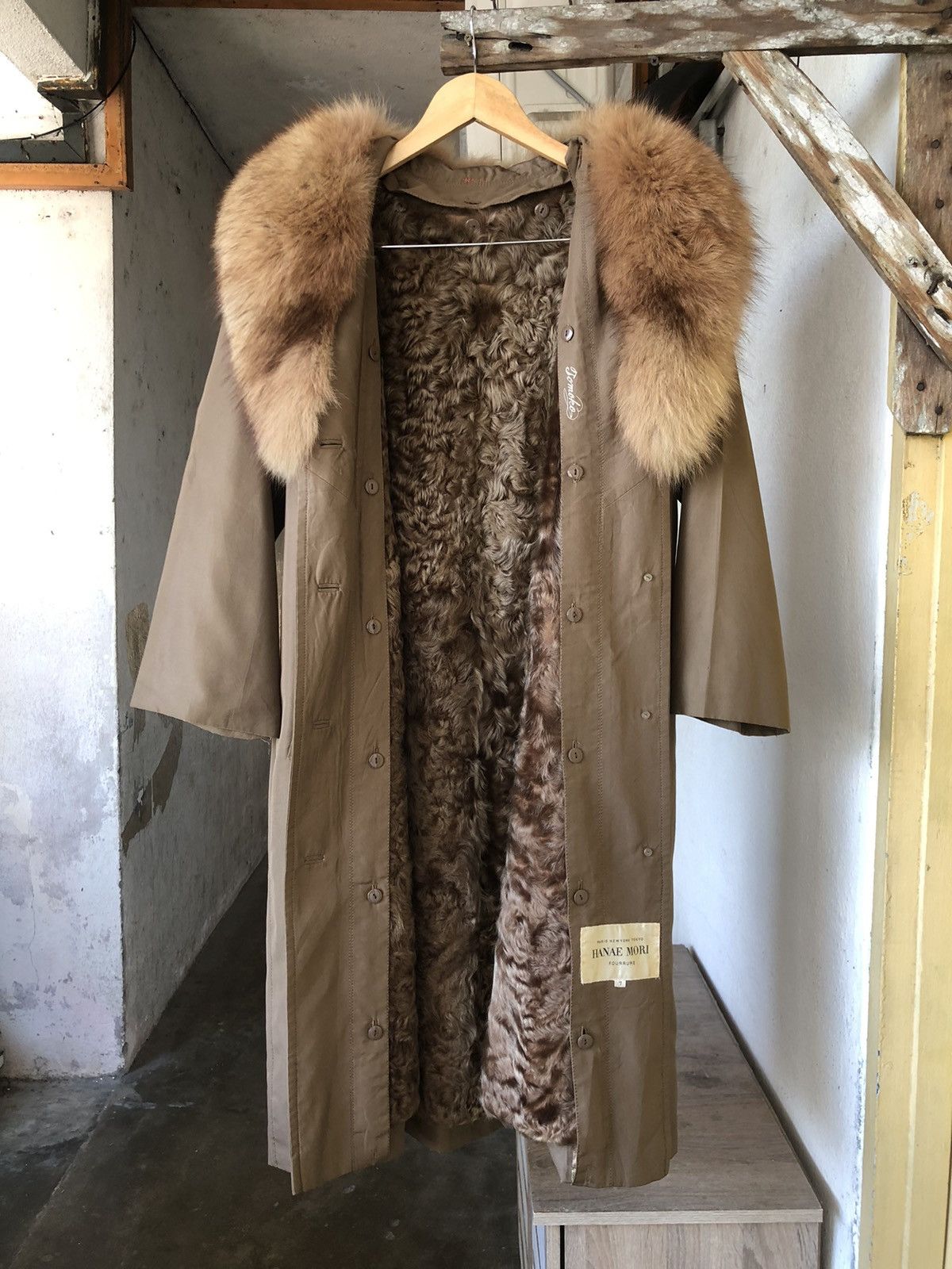 Japan Made🔥 Hanae Mori Fourrure Fur Long Coat