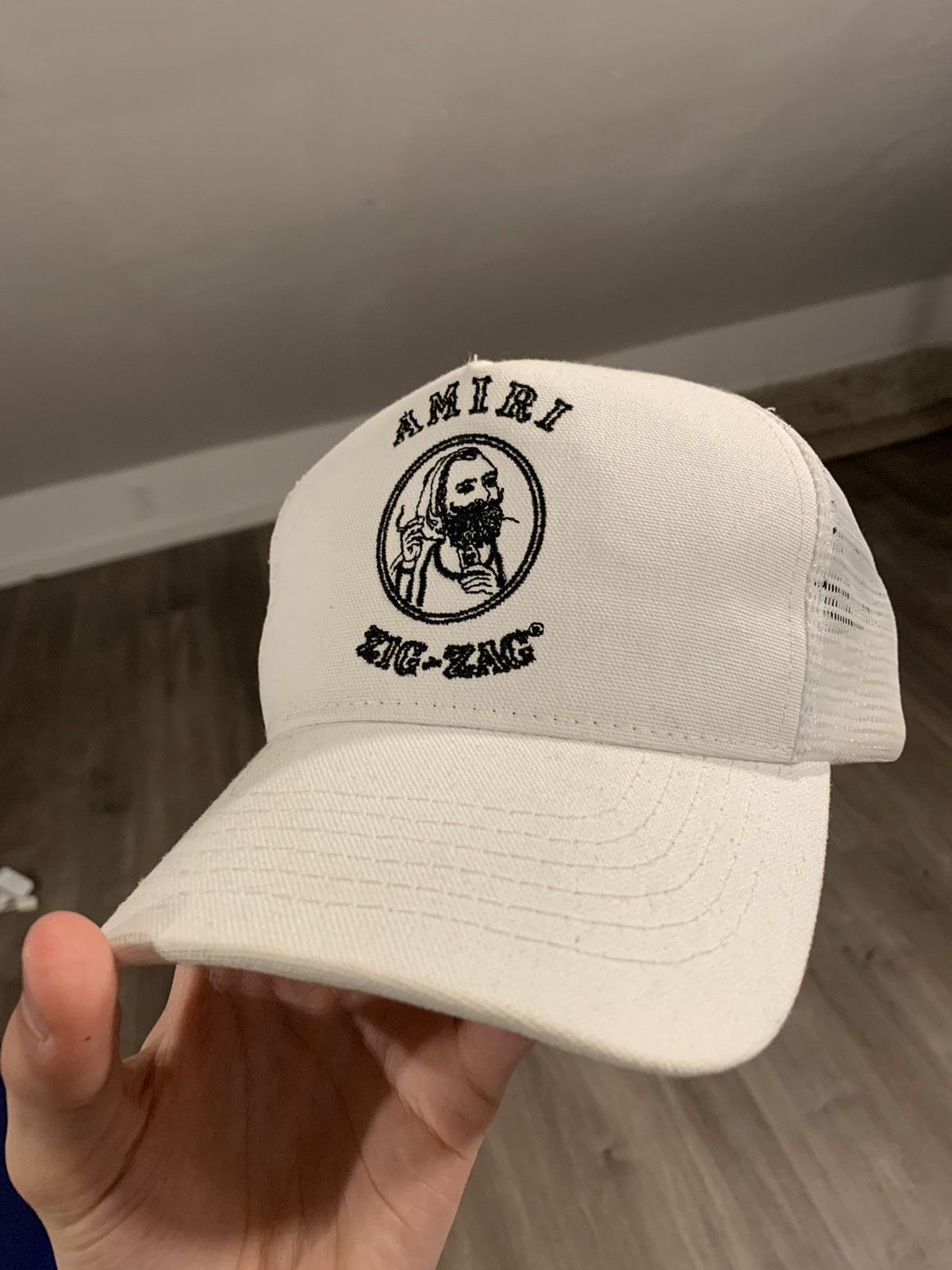image of Zig Zag Amiri Hat in White, Men's