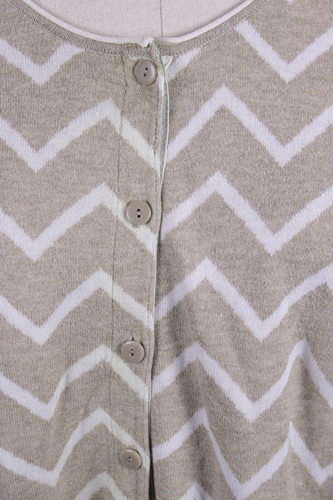 Designer Gudrun Sjoden Beige Geomertic Knit Sweater Size XL Size XL / US 12-14 / IT 48-50 - 4 Thumbnail