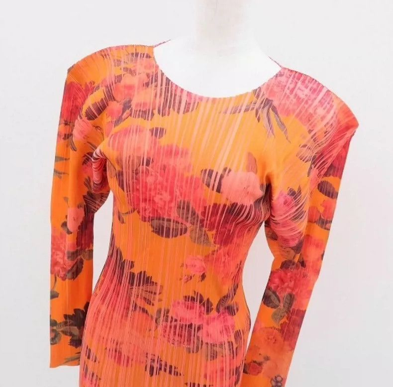 Issey Miyake Issey Miyake Peony-flowered pleated long sleeves Size L / US 10 / IT 46 - 4 Thumbnail
