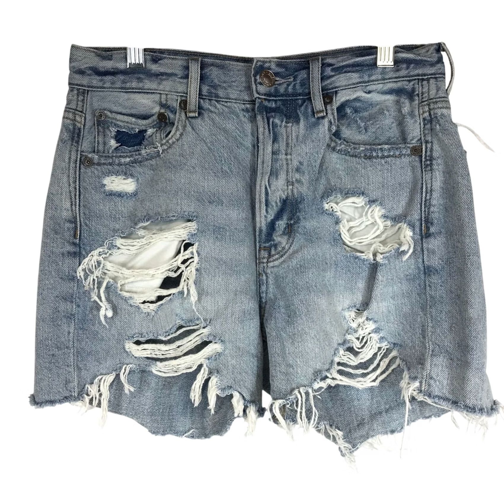 Vintage AMERICAN EAGLE Shorts 90s Boyfriend Blue Womens 0 Size 25" / US 0 / IT 36 - 2 Thumbnail