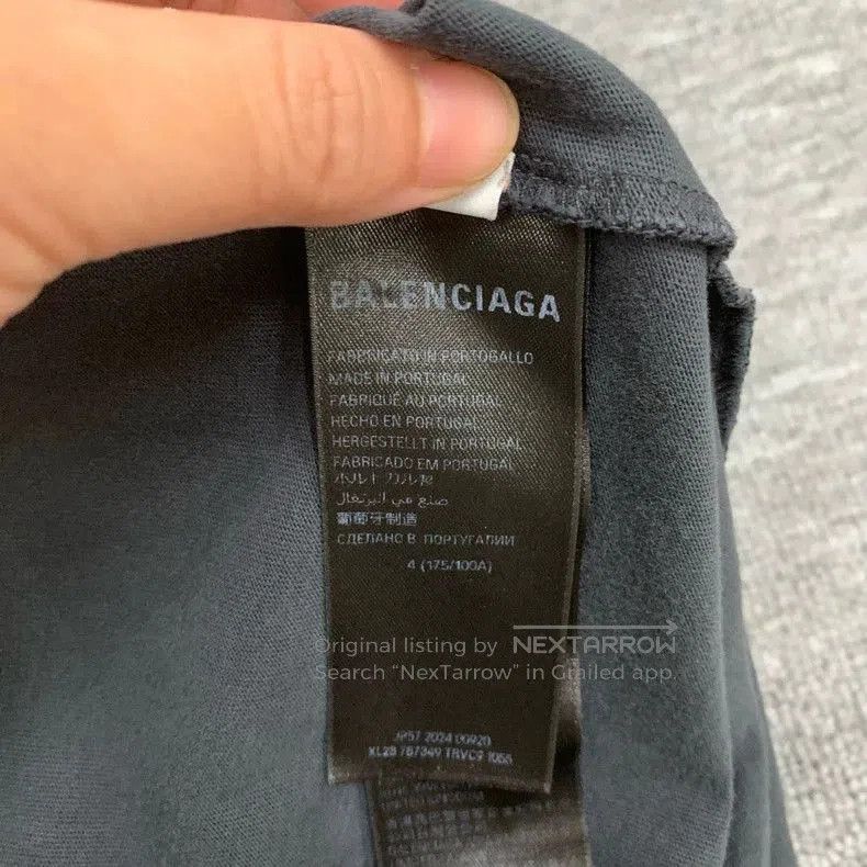 Balenciaga Balenciaga Black Distressed Earth Print Tee. Size US L / EU 52-54 / 3 - 5 Thumbnail