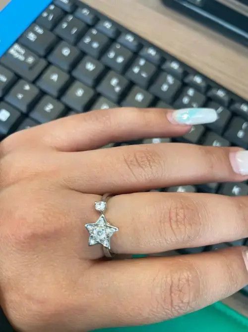 Jewelry Star Spinner Adjustable Ring Size ONE SIZE - 2 Thumbnail
