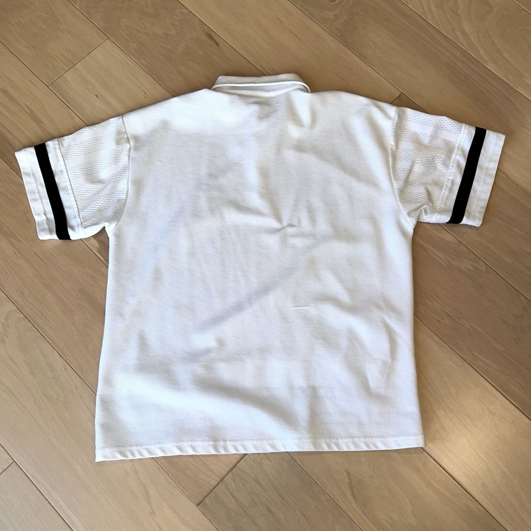 Vintage VINTAGE Garment Stage Polo Shirt USA Made White 1/4 Zip Men’s XL *Stain Size US XL / EU 56 / 4 - 2 Thumbnail