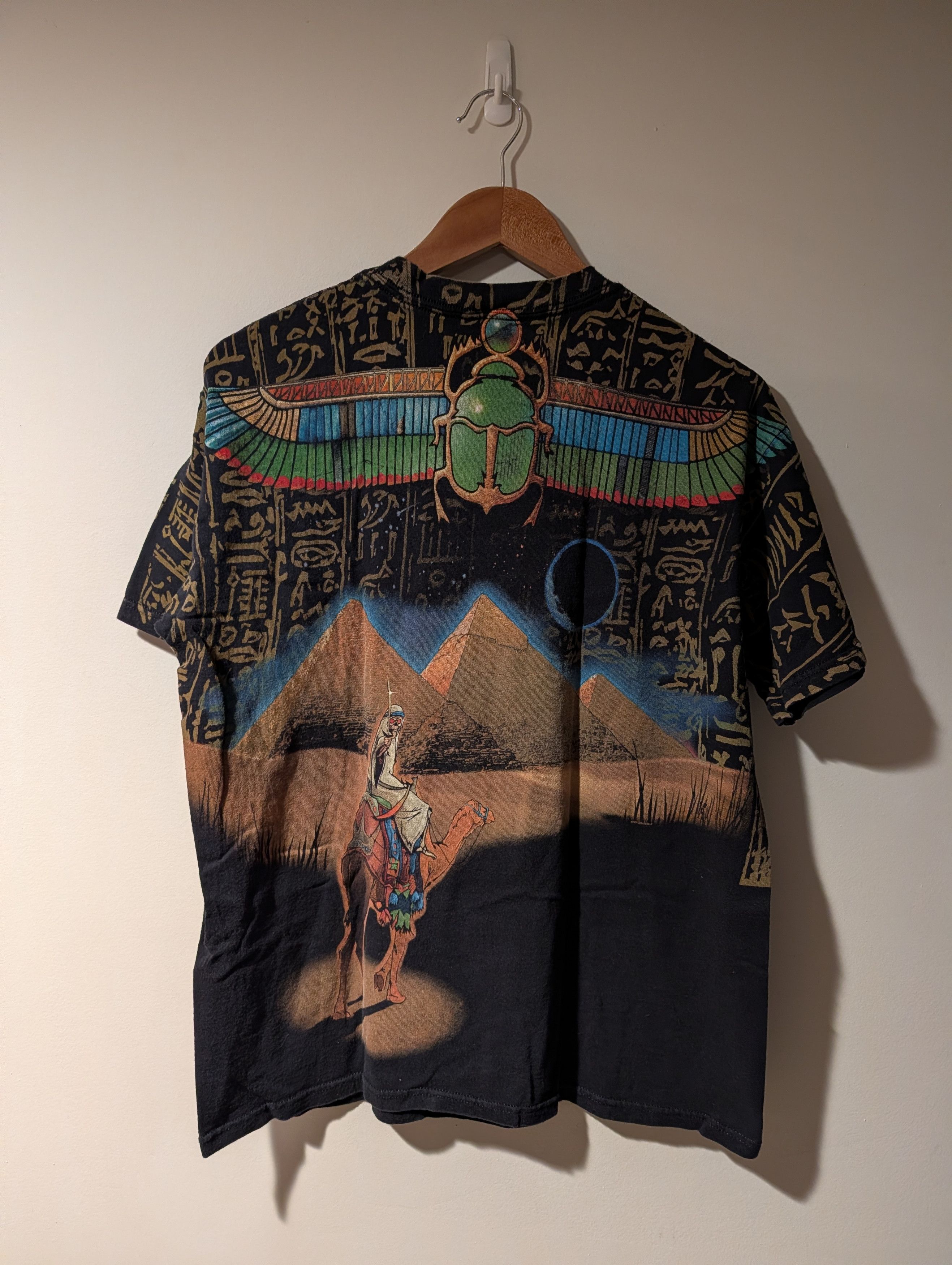 Liquid Blue Vintage 2005 Egypt Skeleton All Over Print Gothic T-Shirt Size US L / EU 52-54 / 3 - 4 Thumbnail