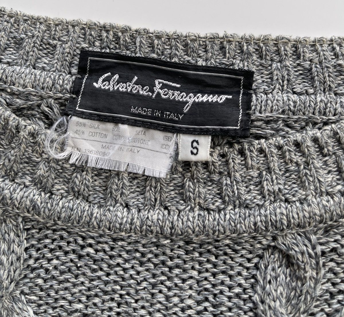 Salvatore Ferragamo Salvatore Ferragamo Cable Knitted Pullover Sweater Size US S / EU 44-46 / 1 - 4 Thumbnail