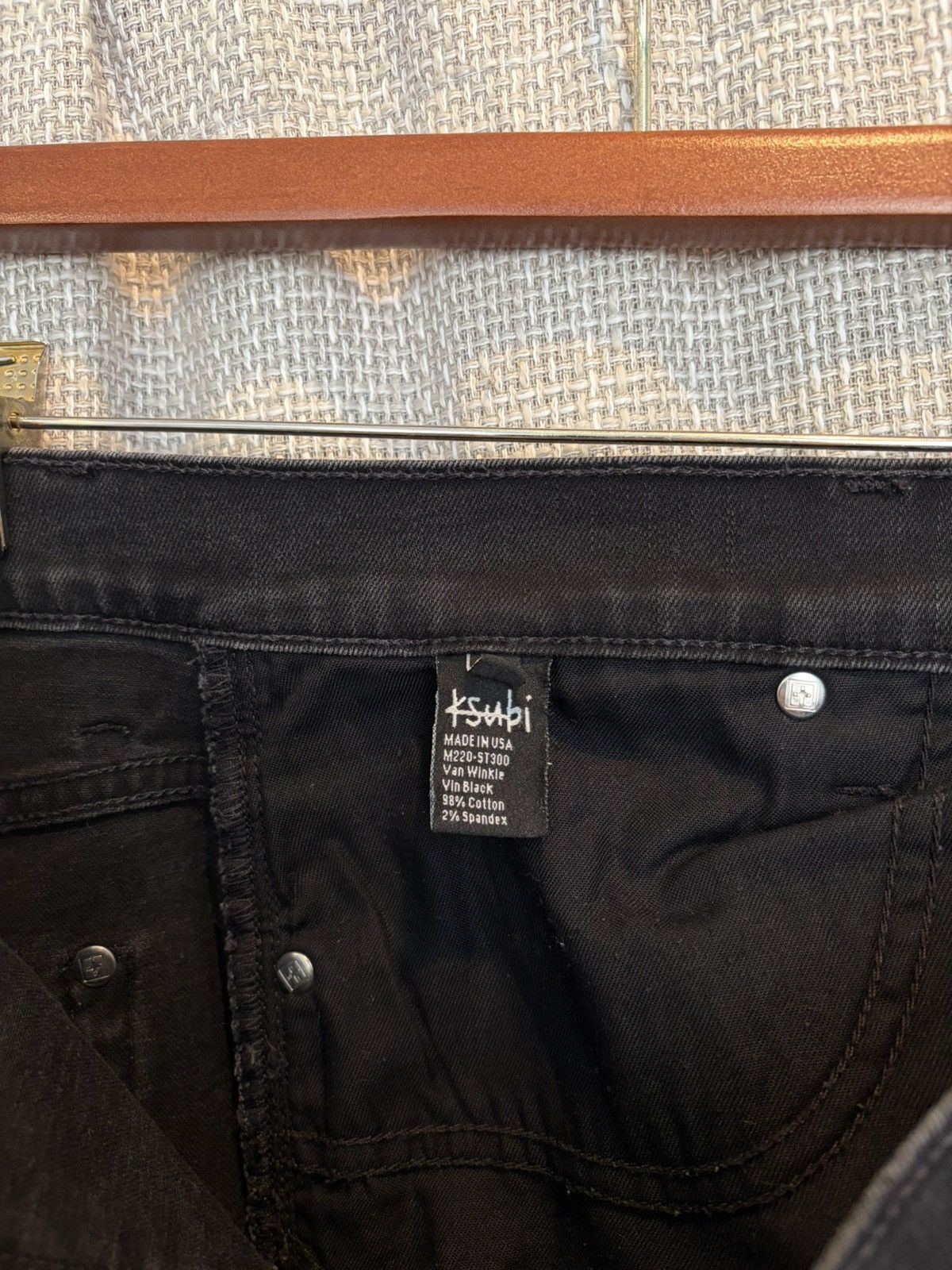 Ksubi Ksubi Van Winkle Vin Black Skinny Jeans Size US 33 - 3 Thumbnail