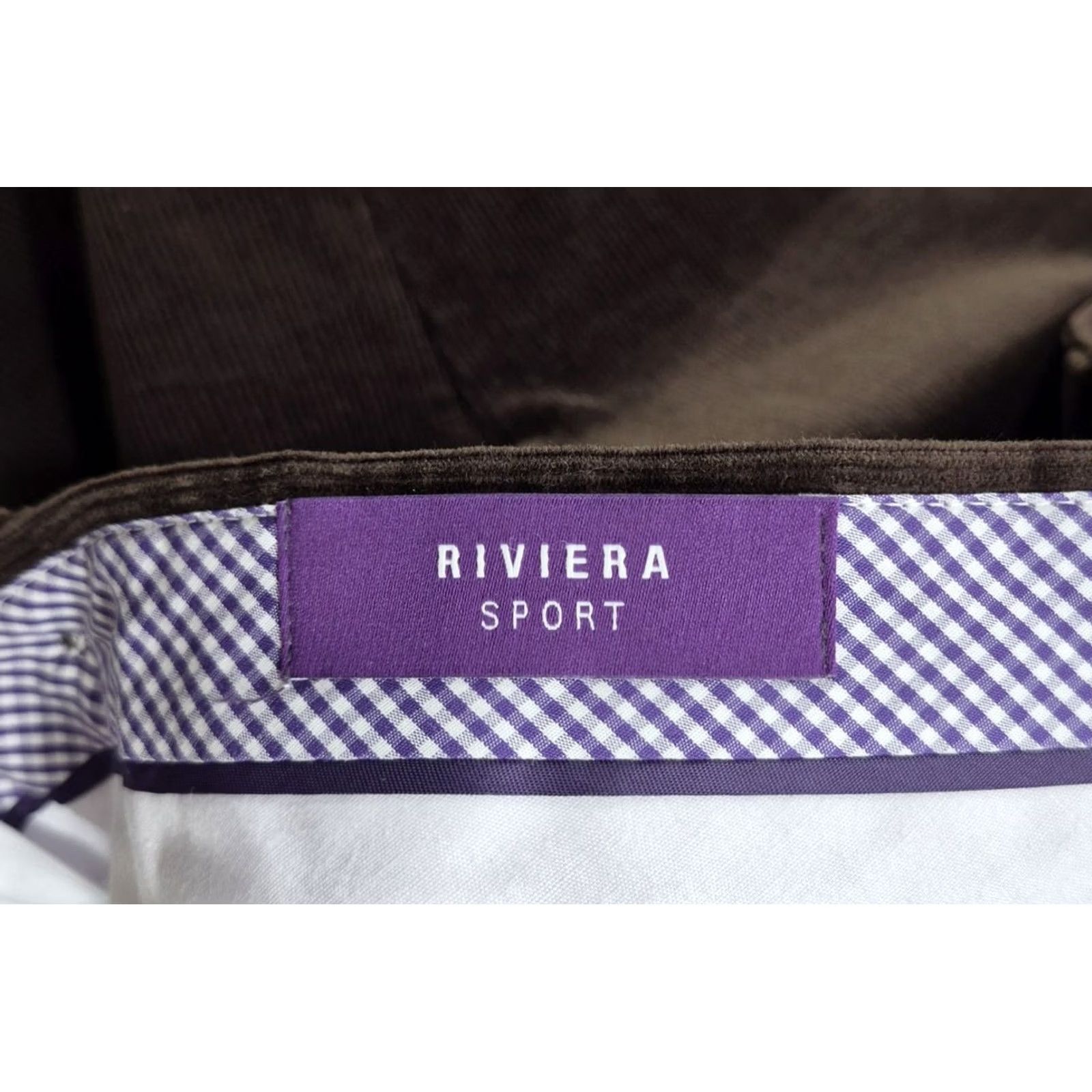 Rivieras Riviera Dress Pants Mens 38 Corduroy Pleated Classic Fit Stretch Unfinished Hem Brown 90s Retro Everyday Mens Dress Pants Size US 38 / EU 54 - 3 Thumbnail