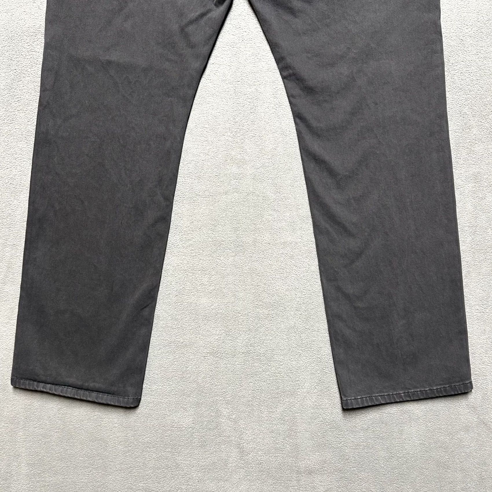 Vintage AG Adriano Goldschmied The Graduate Tailored Leg Pants Mens 34x29.5 Gray Straight 5-Pocket Chino Block Size US 33 - 6 Thumbnail
