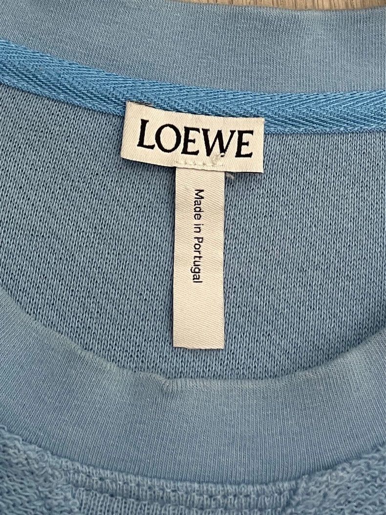 Loewe Loewe Sky-blue embroidered Logo reverse-wearing round neck Size M / US 6-8 / IT 42-44 - 3 Thumbnail