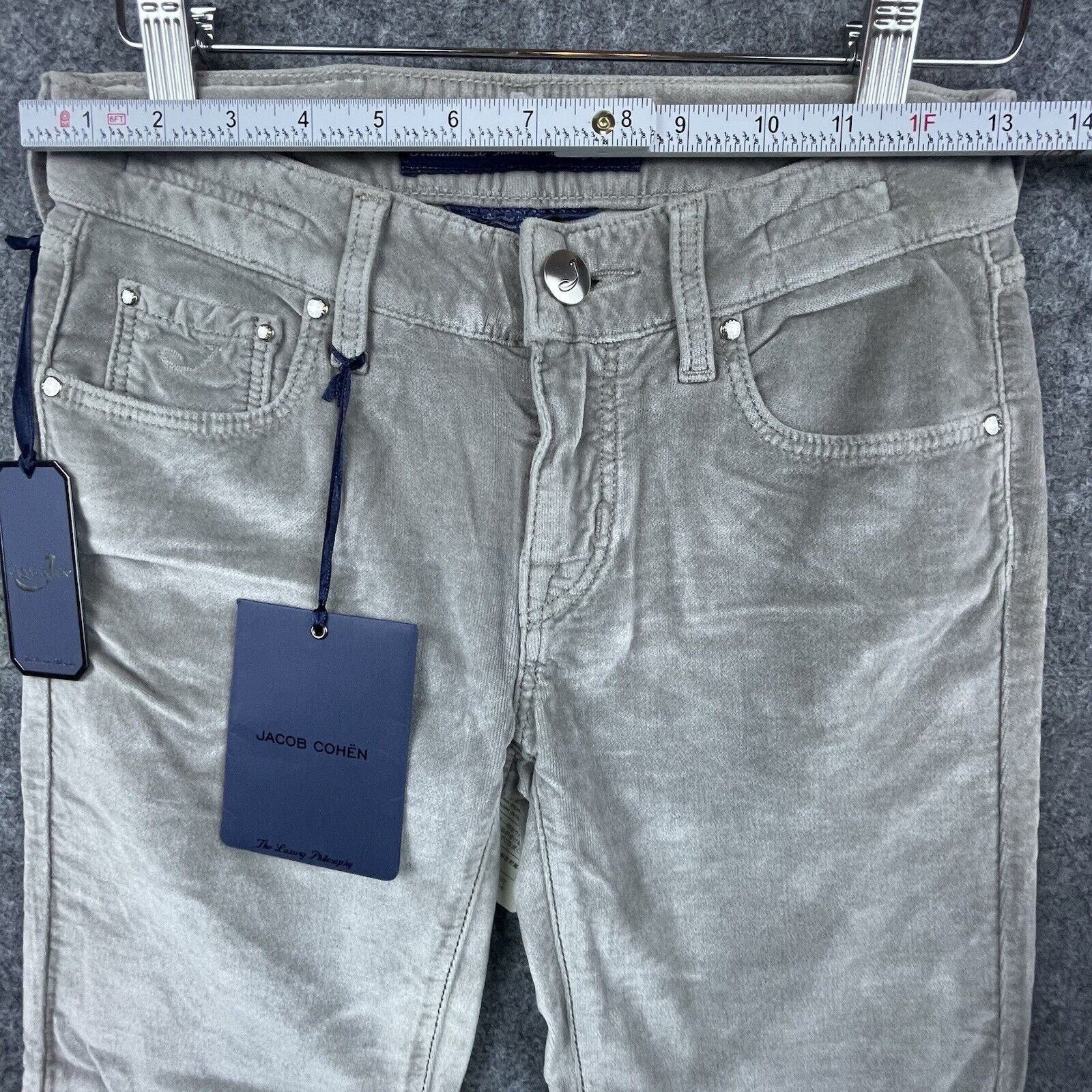 Jacob Cohen Jacob Cohen Pants Women 25 Grey Jocelyn Slim Velvet Trousers Size 25" / US 0 / IT 36 - 6 Thumbnail