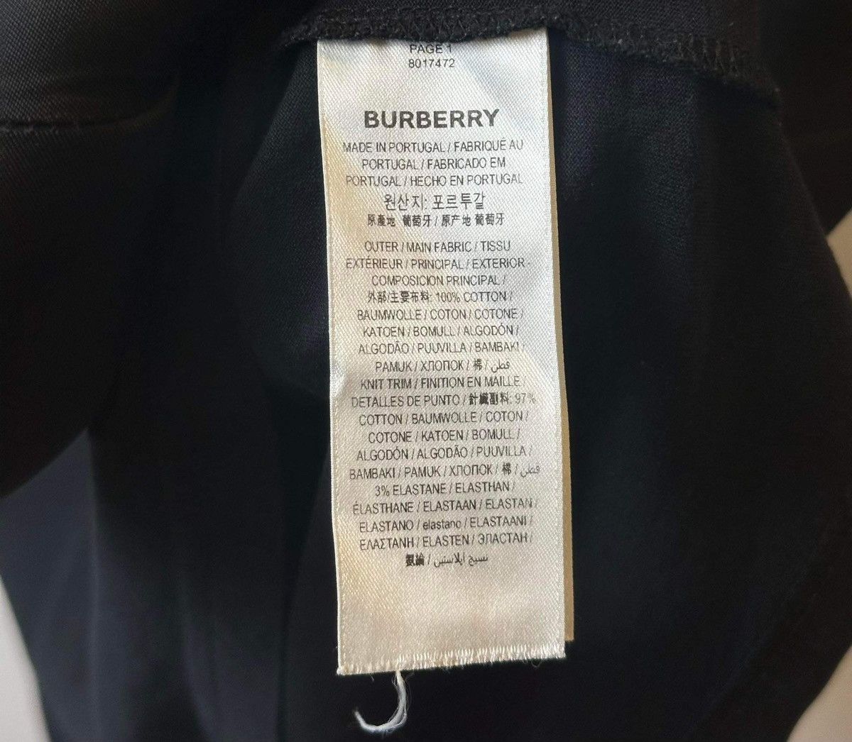 Burberry BURBERRY LOGO TB BLACK T SHIRT Size US L / EU 52-54 / 3 - 7 Thumbnail