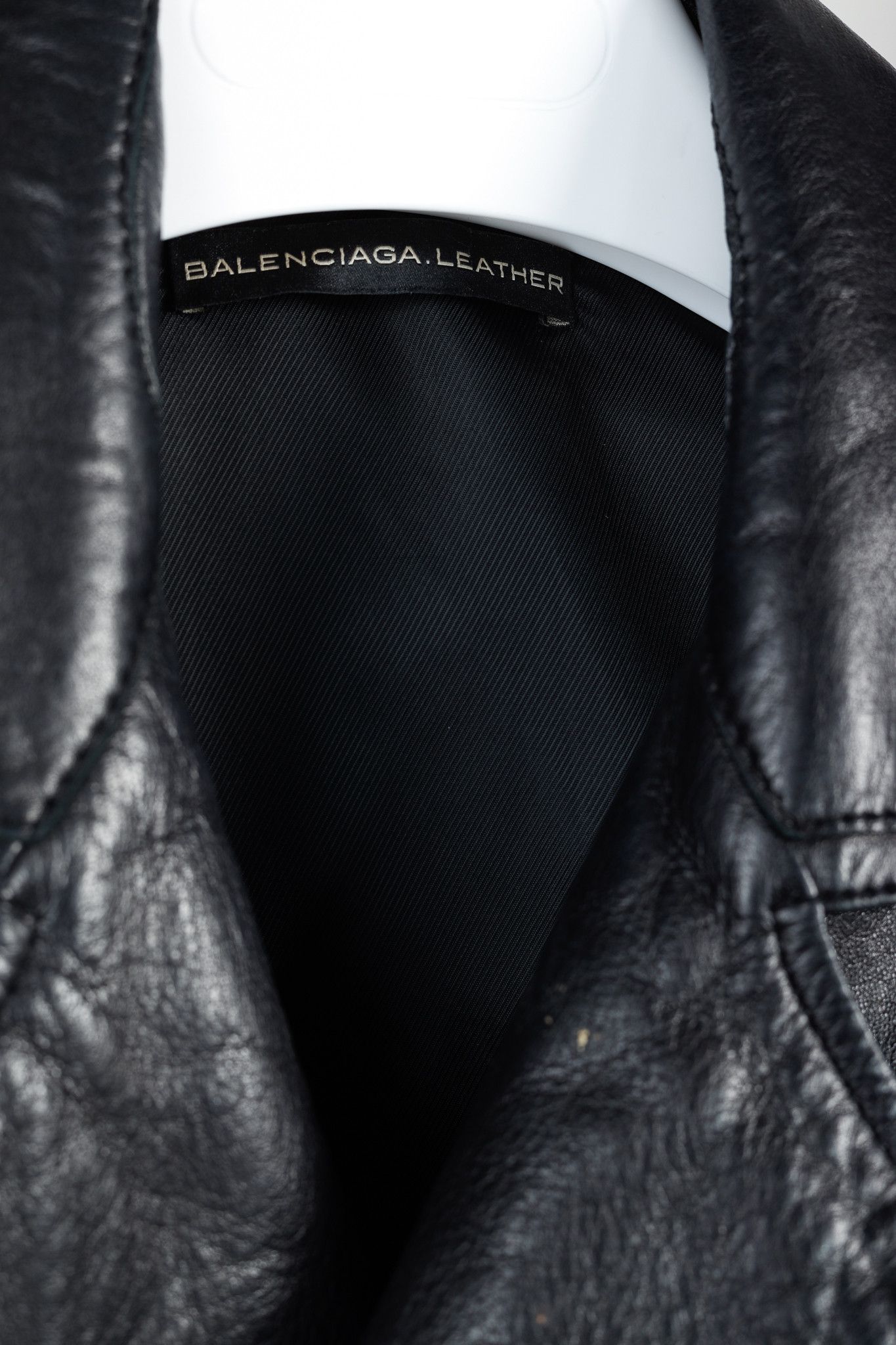 Acne Studios Balenciaga Black Lambskin-Leather Moto Jacket Size M / US 6-8 / IT 42-44 - 4 Thumbnail
